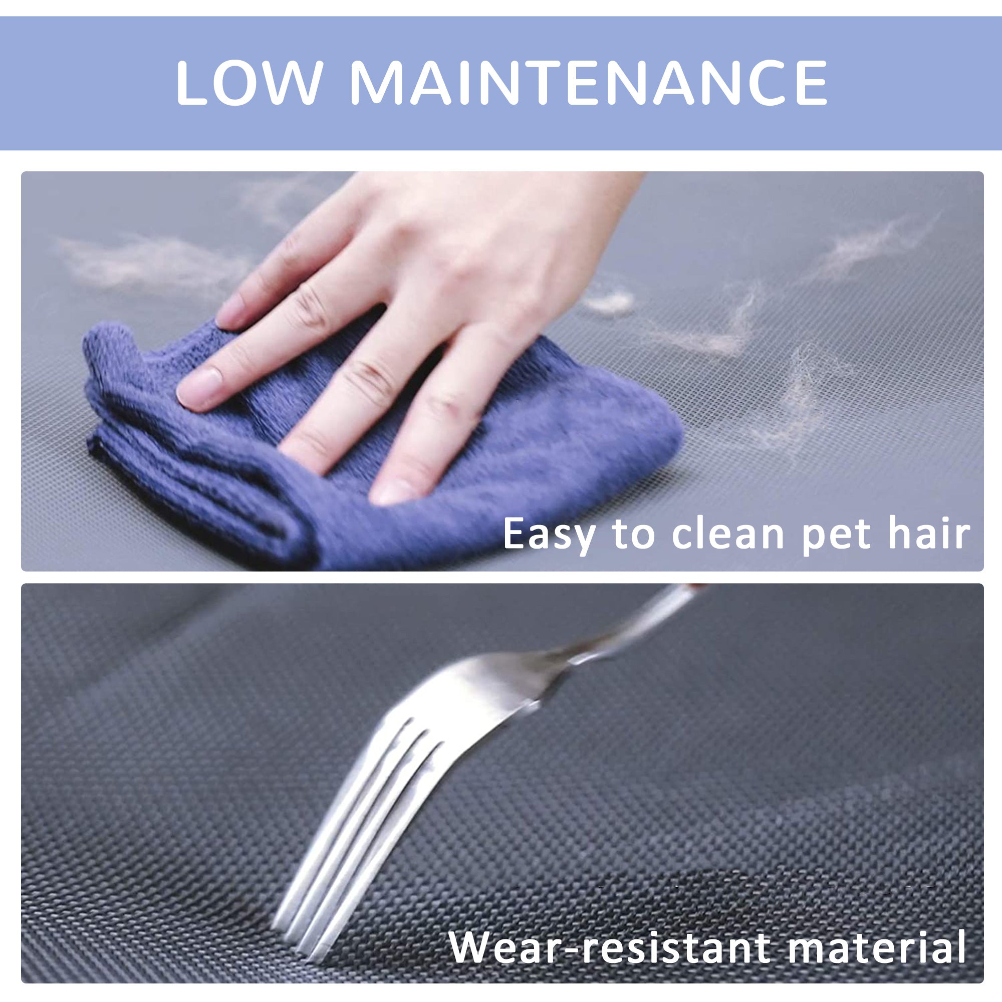 PawHut Raised Dog Bed Cat Elevated Lifted Puppy Pet Elevated Cot Portable Camping Basket – Blue (Large) - North Peak Garden Furniture