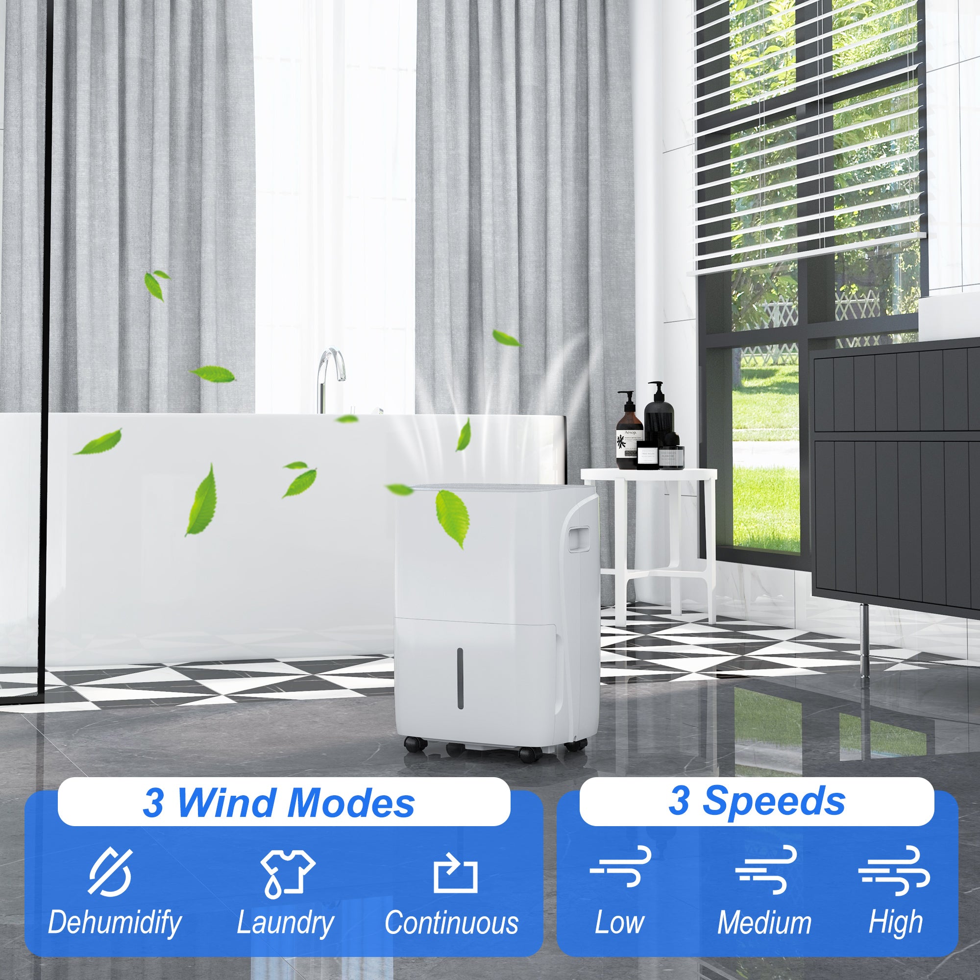 HOMCOM 30L/Day Dehumidifier with Auto-Clean Filter, Continuous Drainage, 4L Water Tank, 24H Timer, Digital Humidity Display, Dehumidifier for Home Damp, Bedroom, Condensation, Mould, Laundry Drying - North Peak Garden Furniture