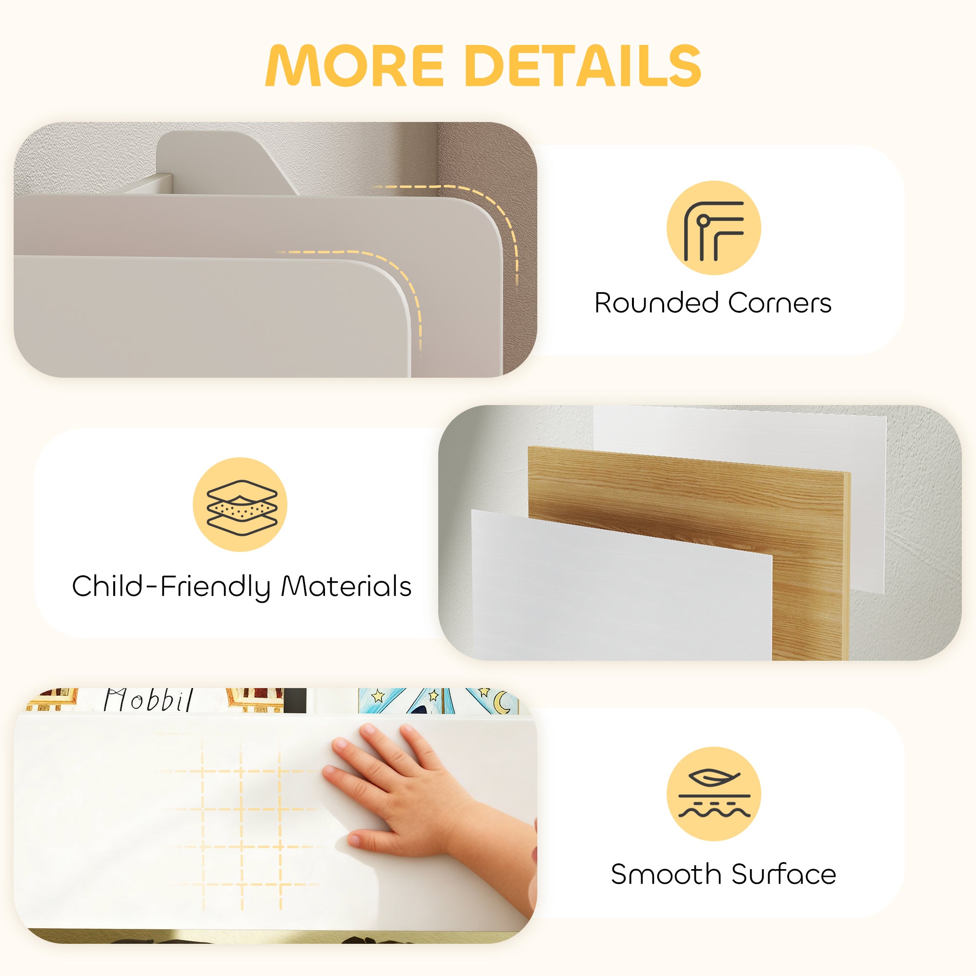 AIYAPLAY Toy Storage Unit, 3-Tier Toy Organiser Shelf with 6 Removable Storage Bins for Bedroom, Nursery, Multicolour