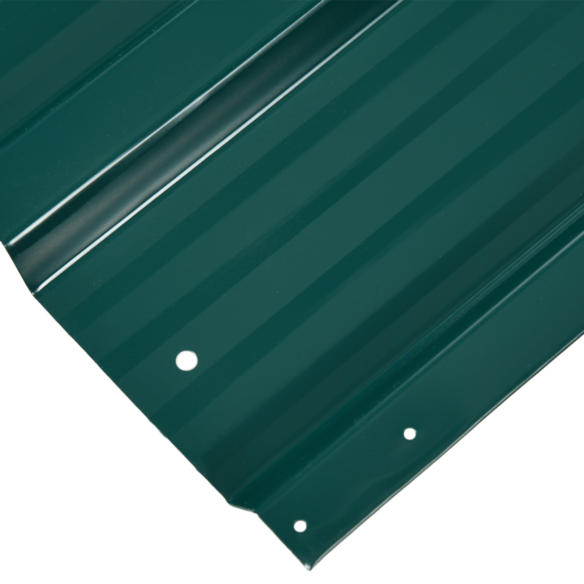 Outsunny Corrugated Roofing Sheets, Pack of 24, Galvanised Metal Roofing Sheets for Greenhouse, Garage, Storage Shed, Carport, 129 x 45cm, Green - North Peak Garden Furniture