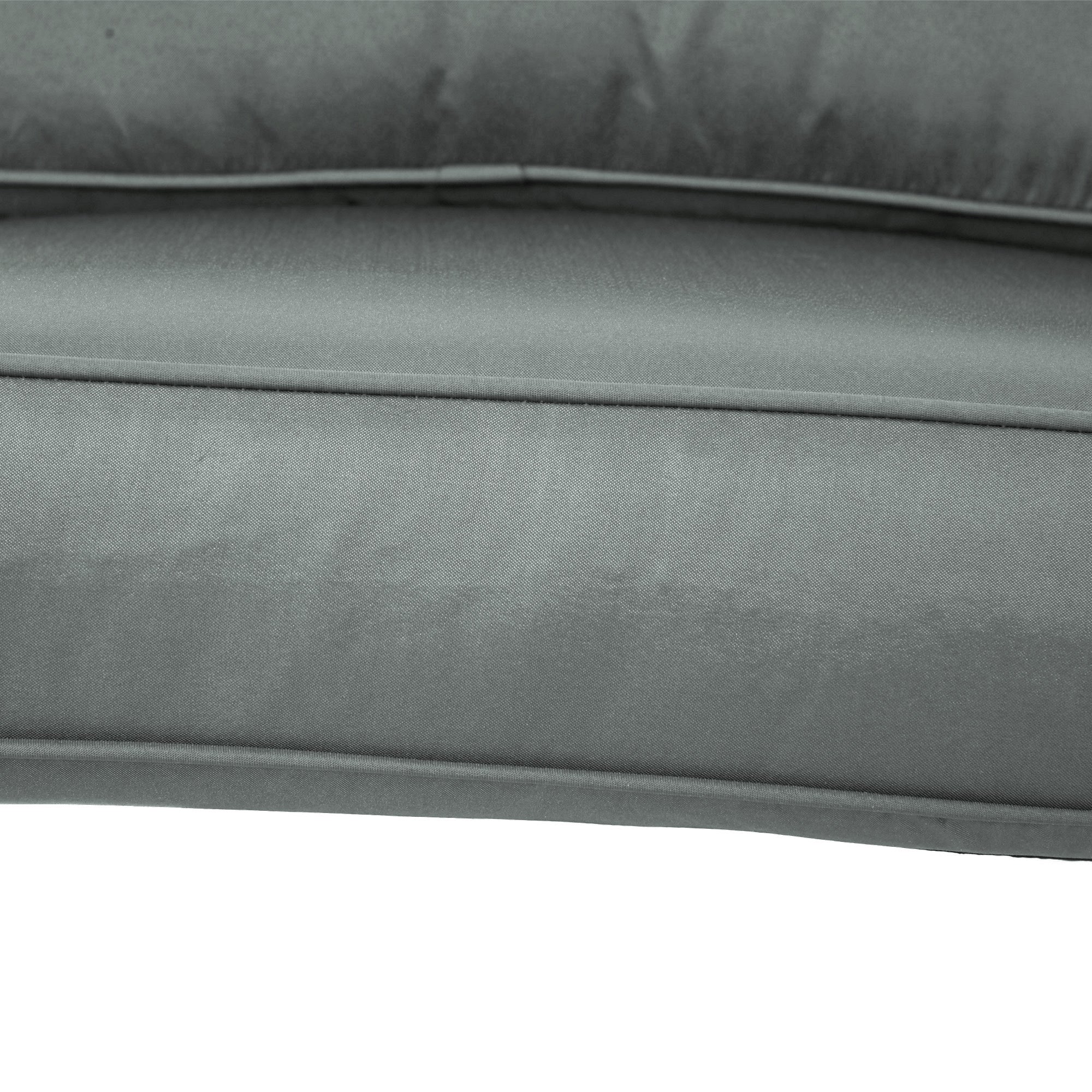 Outsunny 2 Seater Back and Seat Cushion Pillows Replacement, Patio Chair Cushions Set for Indoor Outdoor, Charcoal Grey - North Peak Garden Furniture