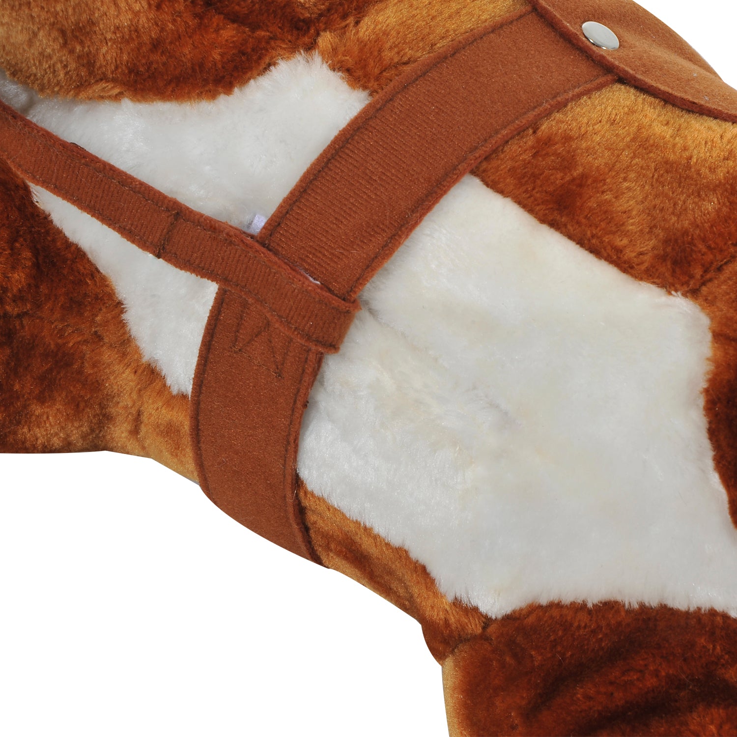 HOMCOM Rocking Horse Kids Ride on Walking Horse Animal Pony Wheeled Riding Plush Toy w/Sound for 3 Years and Up (Brown) - North Peak Garden Furniture