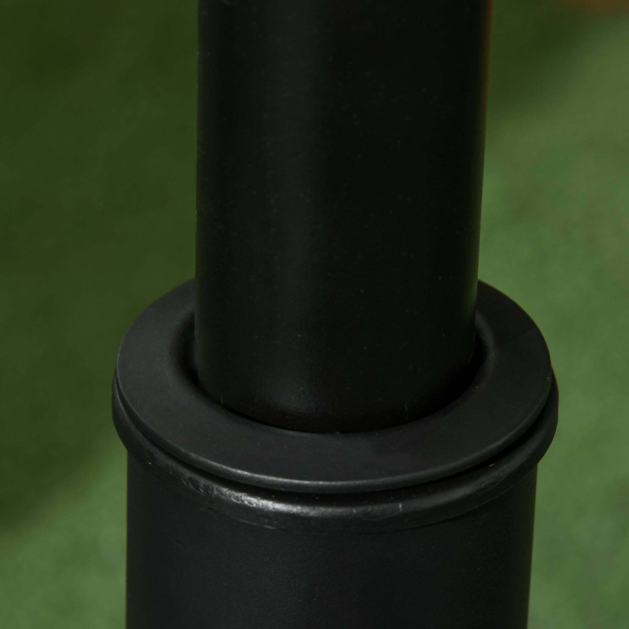Outsunny 25kgs Round Parasol Base Concrete Umbrella Weight Stand Patio Outdoor Black Dia 49cm - North Peak Garden Furniture