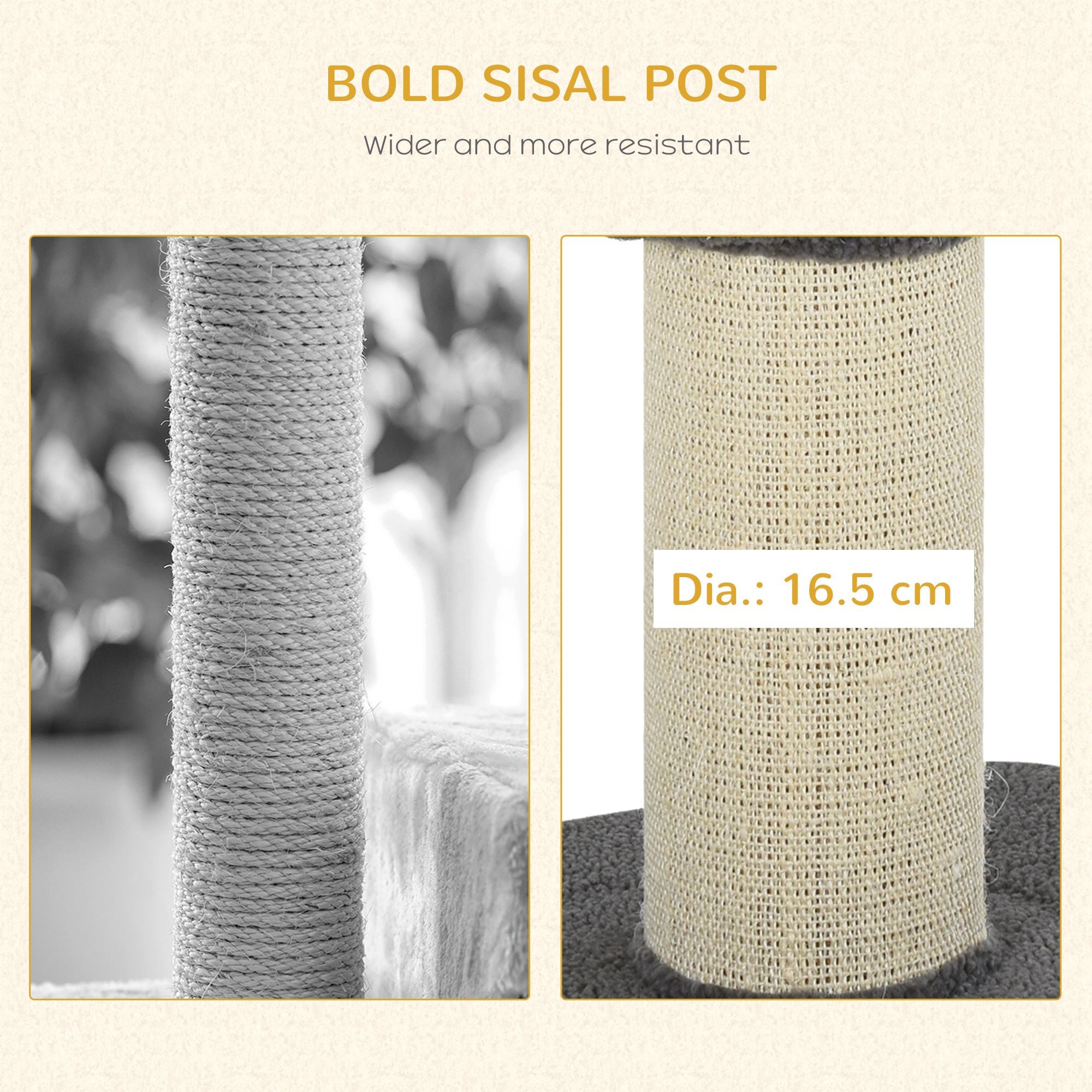 PawHut 91cm Cat Tower Scratching Posts Cat Tree for Indoor Cats Kitten Activity Centre Grey - North Peak Garden Furniture