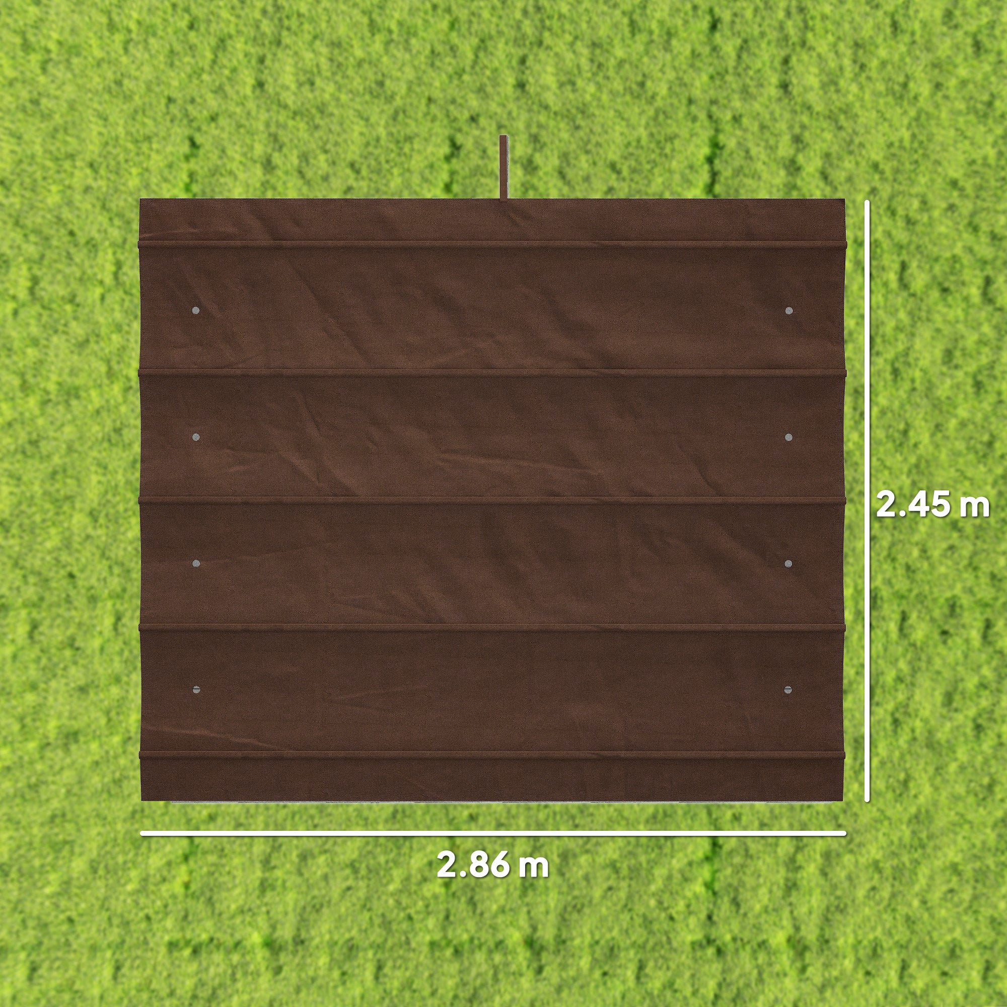 Outsunny Pergola Roof, Retractable Sun Shade Cover for 2.85 x 2m Pergola, UV30+ Protected, Coffee