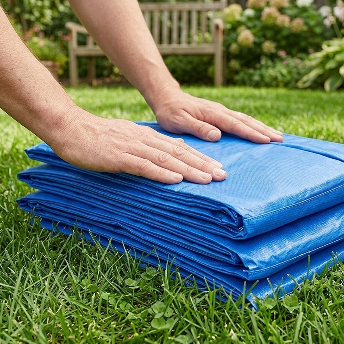 HOMCOM 12ft Trampoline Pad Φ366cm Trampoline Accessories Surround Pad Thick Foam Pads Padding Replacement Spare- Blue - North Peak Garden Furniture