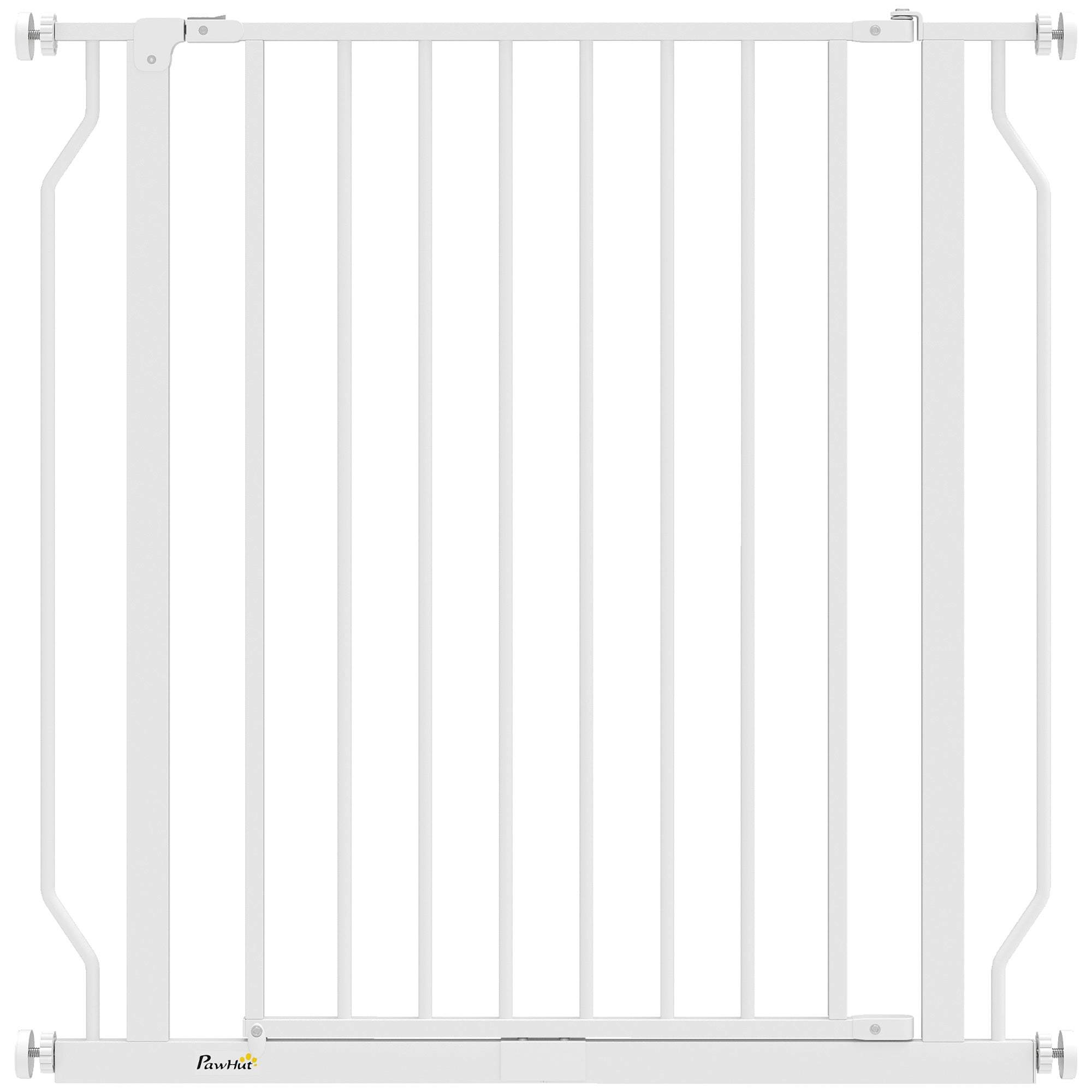 PawHut Extra Wide Dog Gate, with Door Pressure, for Doorways, Hallways, Staircases - White
