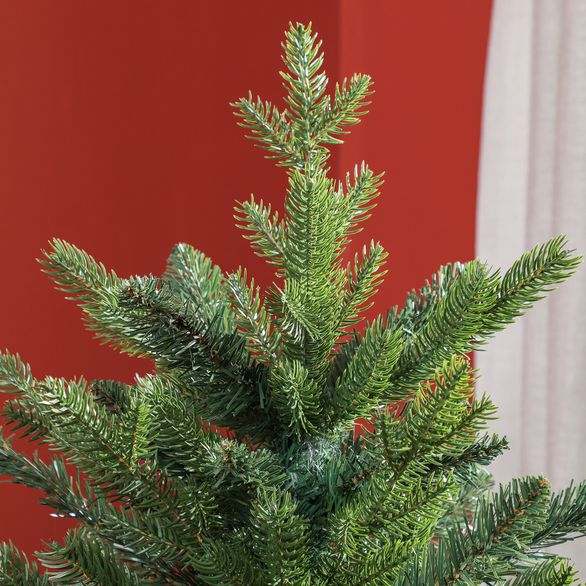 HOMCOM 6ft Bare Artificial Christmas Tree, with 1821 Tips - Green - North Peak Garden Furniture