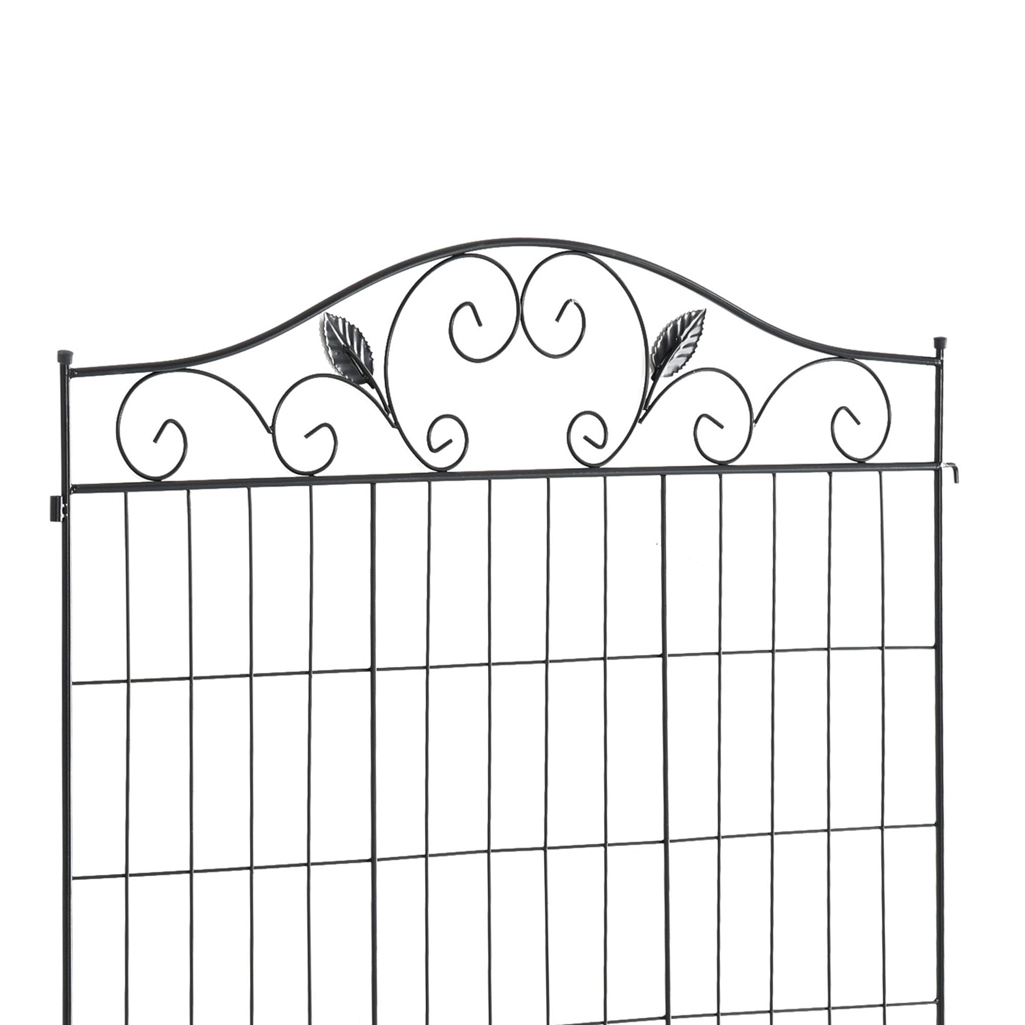 Outsunny Garden Decorative Fence 4 Panels 44in x 12ft Metal Wire Landscape Border Edging