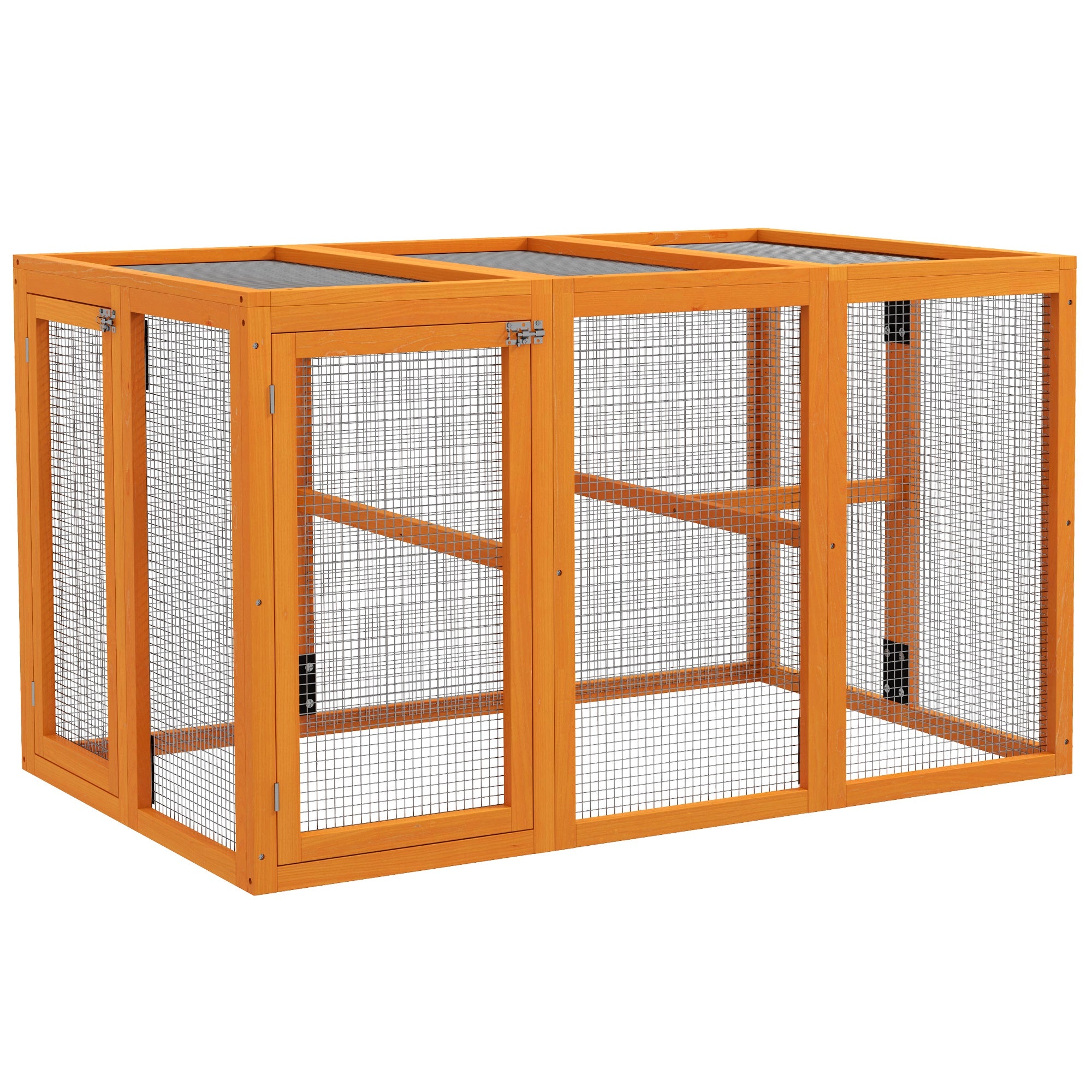 PawHut Wooden Chicken Coop with Combinable Design, for 1-3 Chickens - North Peak Garden Furniture