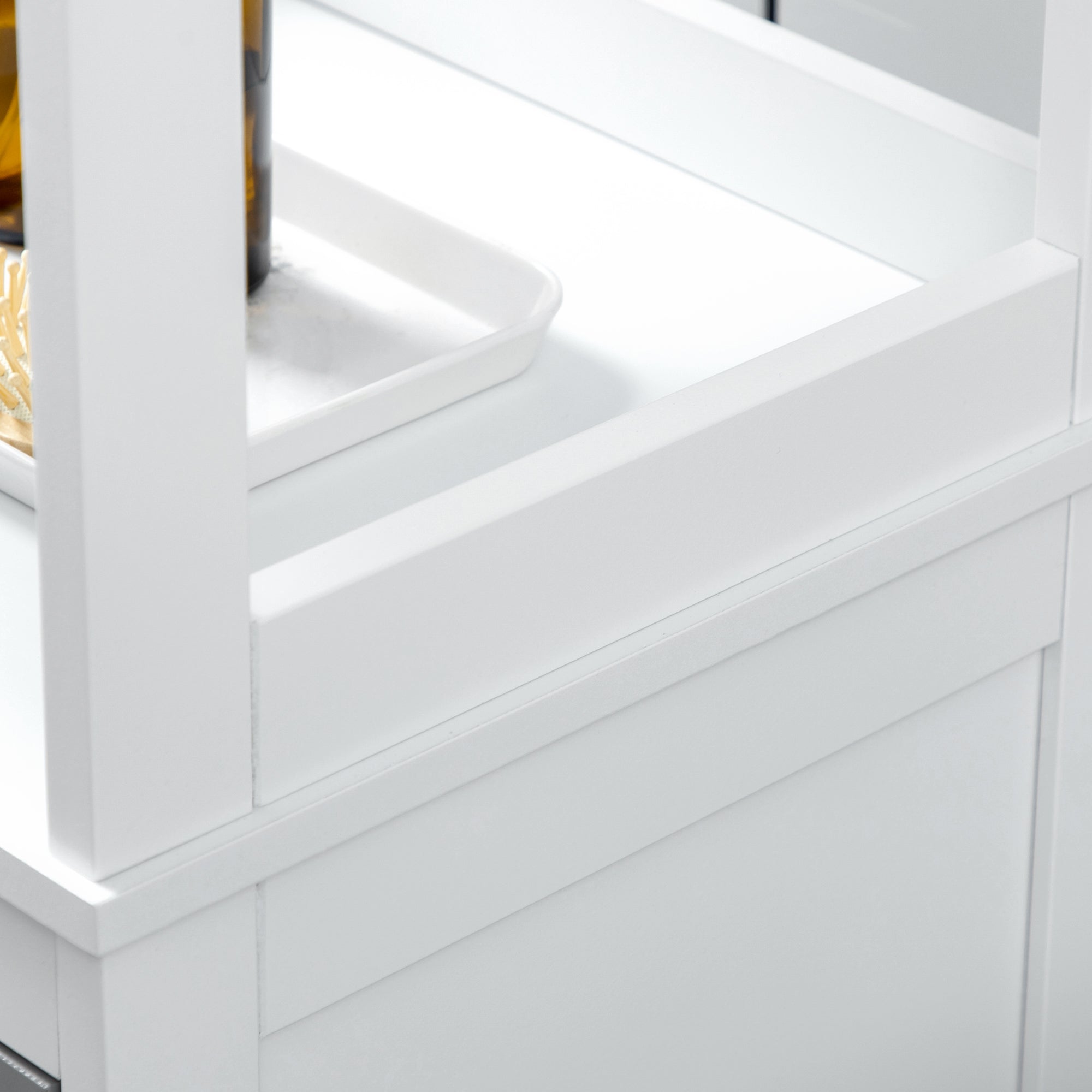 kleankin Tall Bathroom Cabinet Free Standing Slimline Cupboard Tallboy Unit Storage Organiser for Bathroom, Living Room, Kitchen - North Peak Garden Furniture