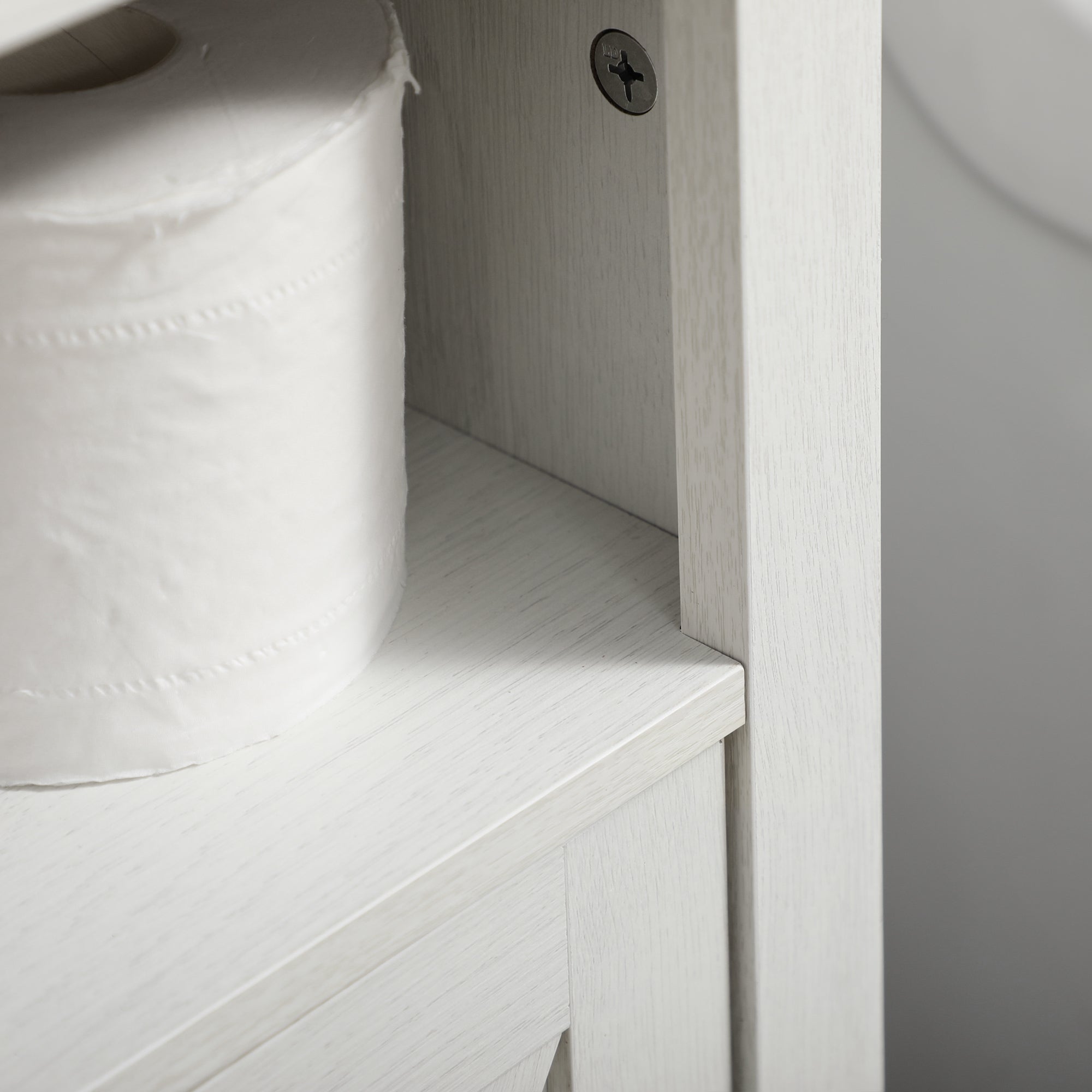 kleankin Under Sink Cabinet Bathroom Vanity Unit with Double Doors and Storage Shelves, 60 x 30 x 60cm, White - North Peak Garden Furniture