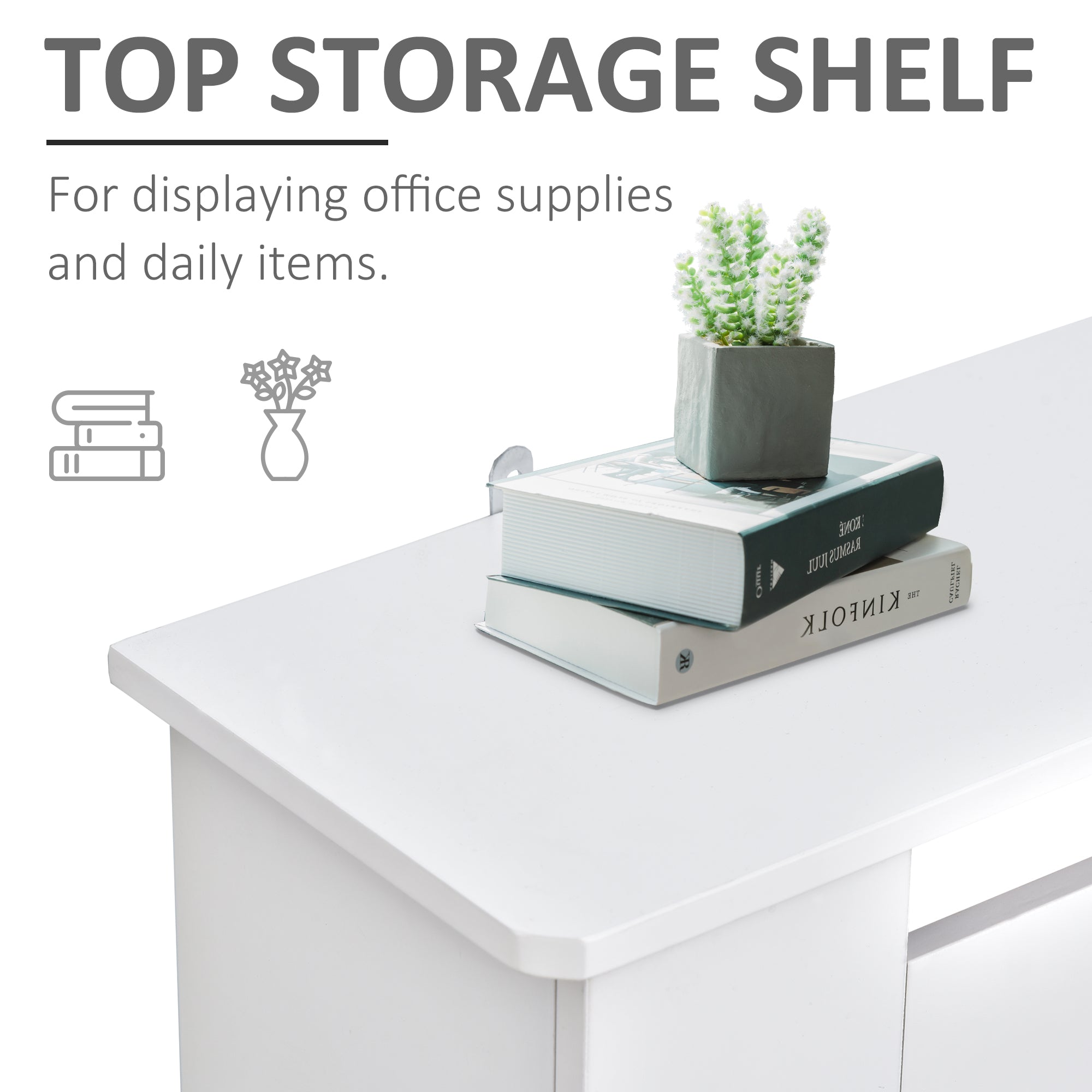 HOMCOM MDF Radiator Cover Wooden Cabinet Shelving Home Office Vertical Slatted Vent White 78L x 19W x 81H - North Peak Garden Furniture