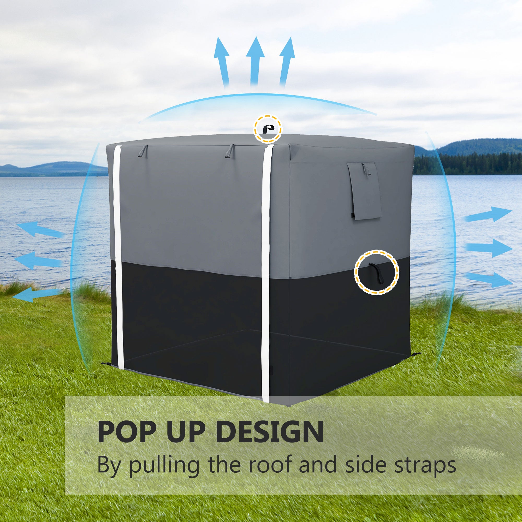 Outsunny 2 x 2m Pop-Up Gazebo, with Accessories - Black - North Peak Garden Furniture