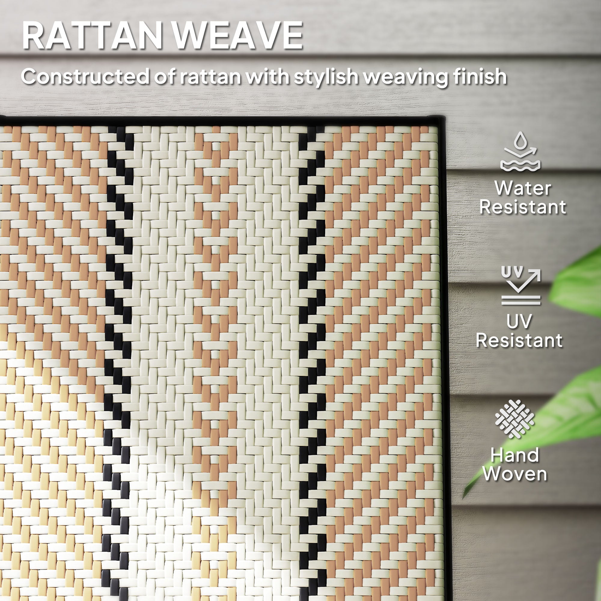 Outsunny Rattan Reclining Garden Chairs - Orange - North Peak Garden Furniture