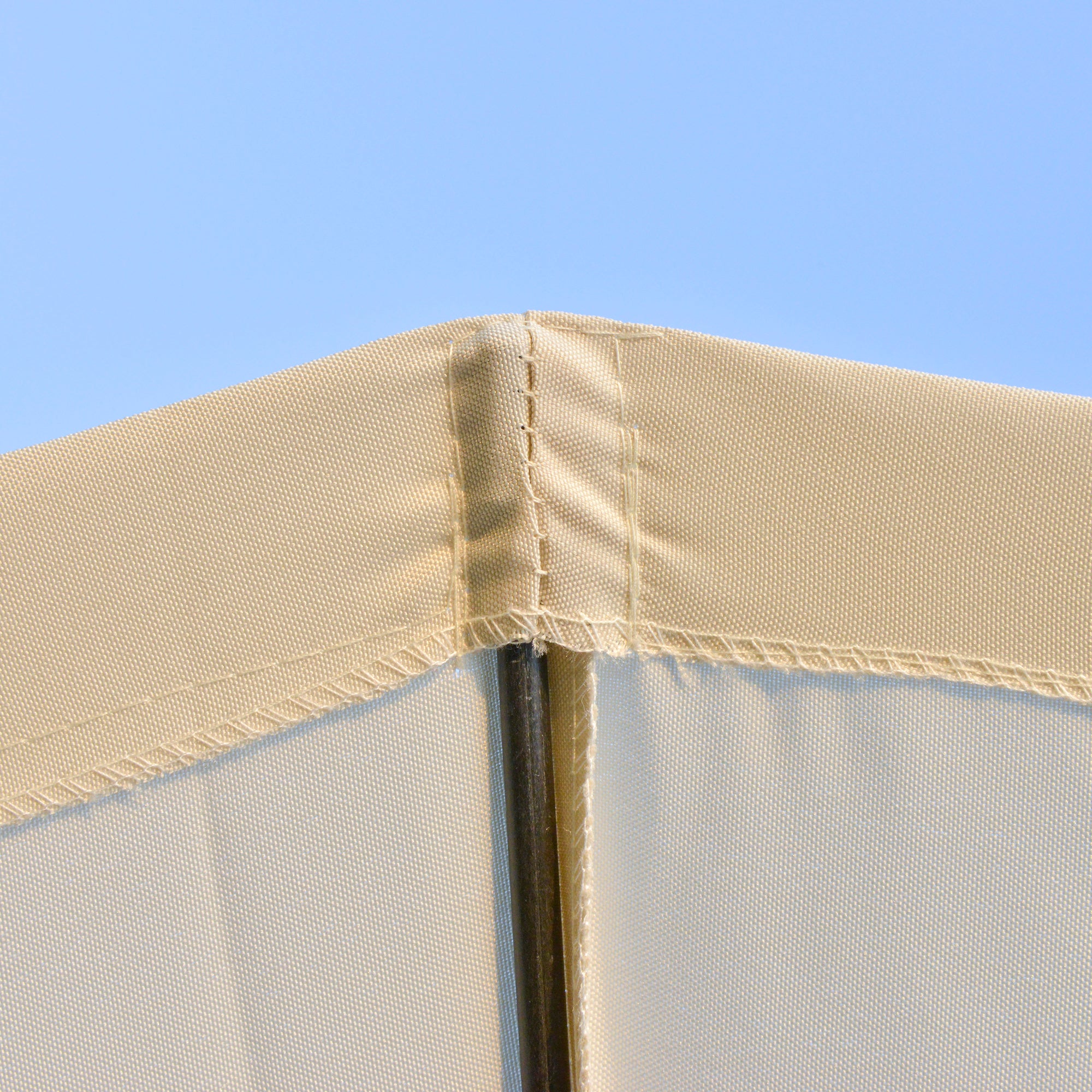 Outsunny 2.5m Shanghai Garden Parasol Umbrella with Crank & Tilt, Adjustable Outdoor Sun Shade, Off-White - North Peak Garden Furniture