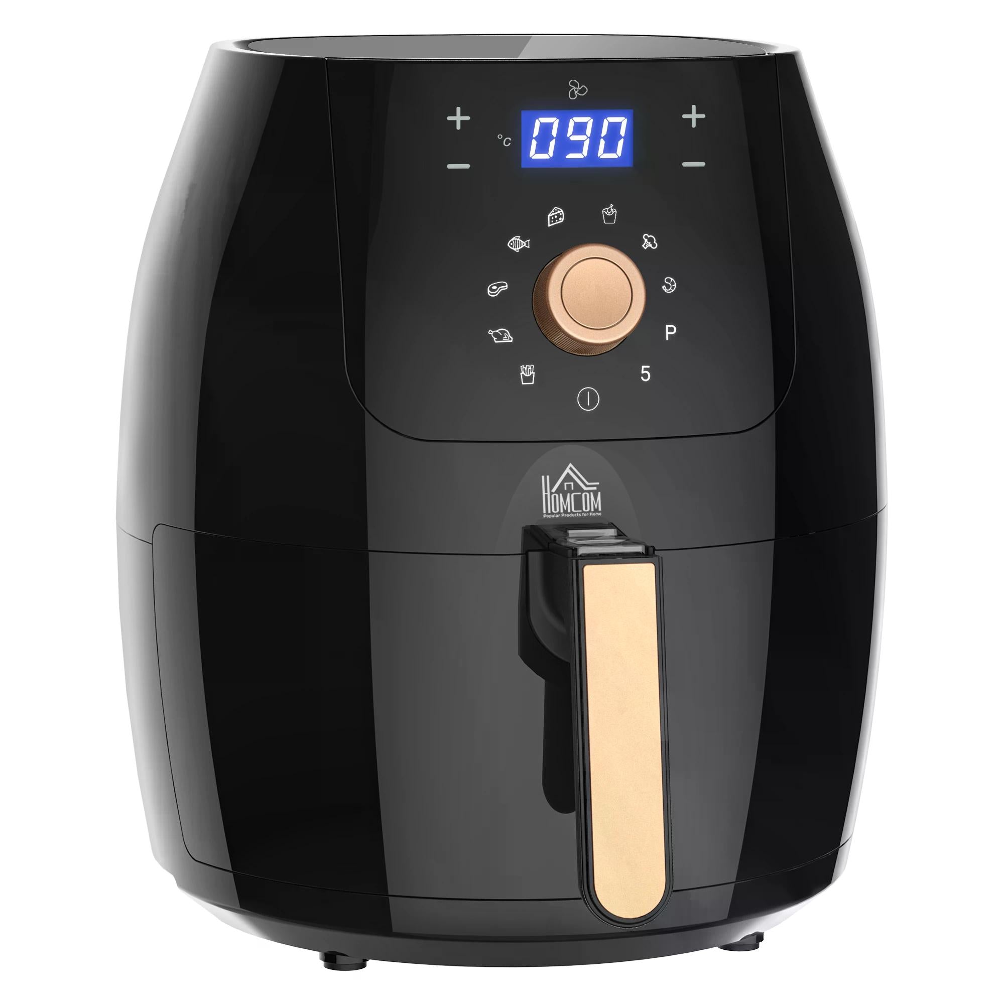 HOMCOM 5.5L 1700W Air Fryer, with Digital Display, 80-200℃ Temperature