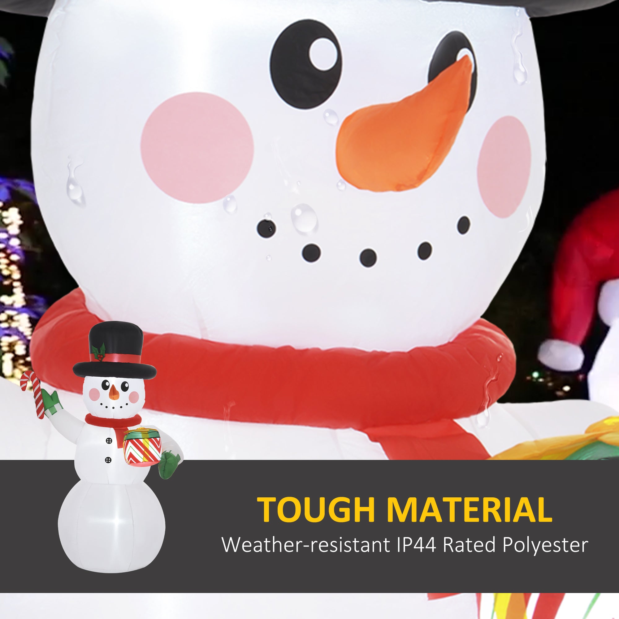 Outsunny 6ft Inflatable Christmas Snowman, with Accessories - North Peak Garden Furniture