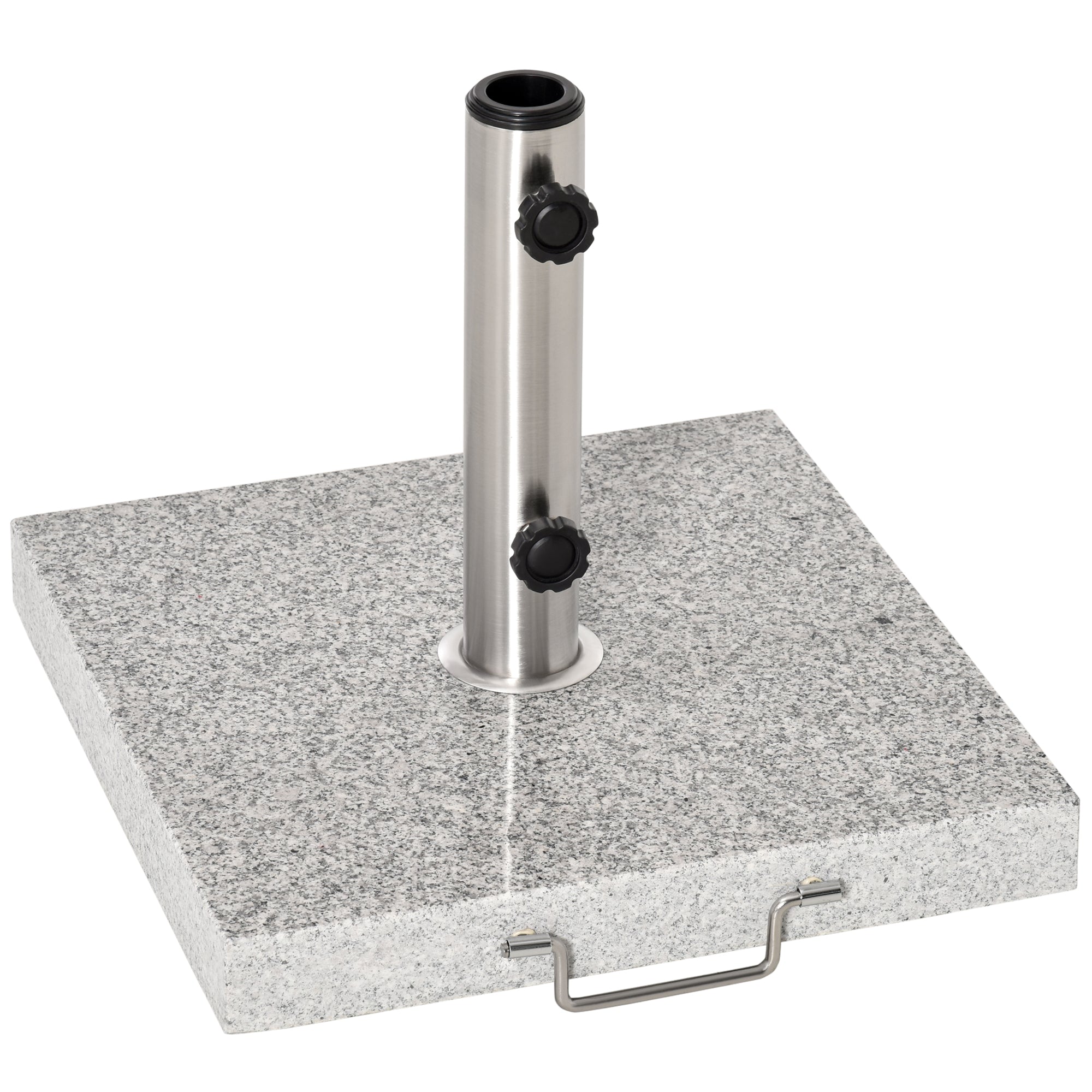 Outsunny Marble Umbrella Base: 28kg Durable Parasol Holder for Patio Furniture, Outdoor Sunshade Support