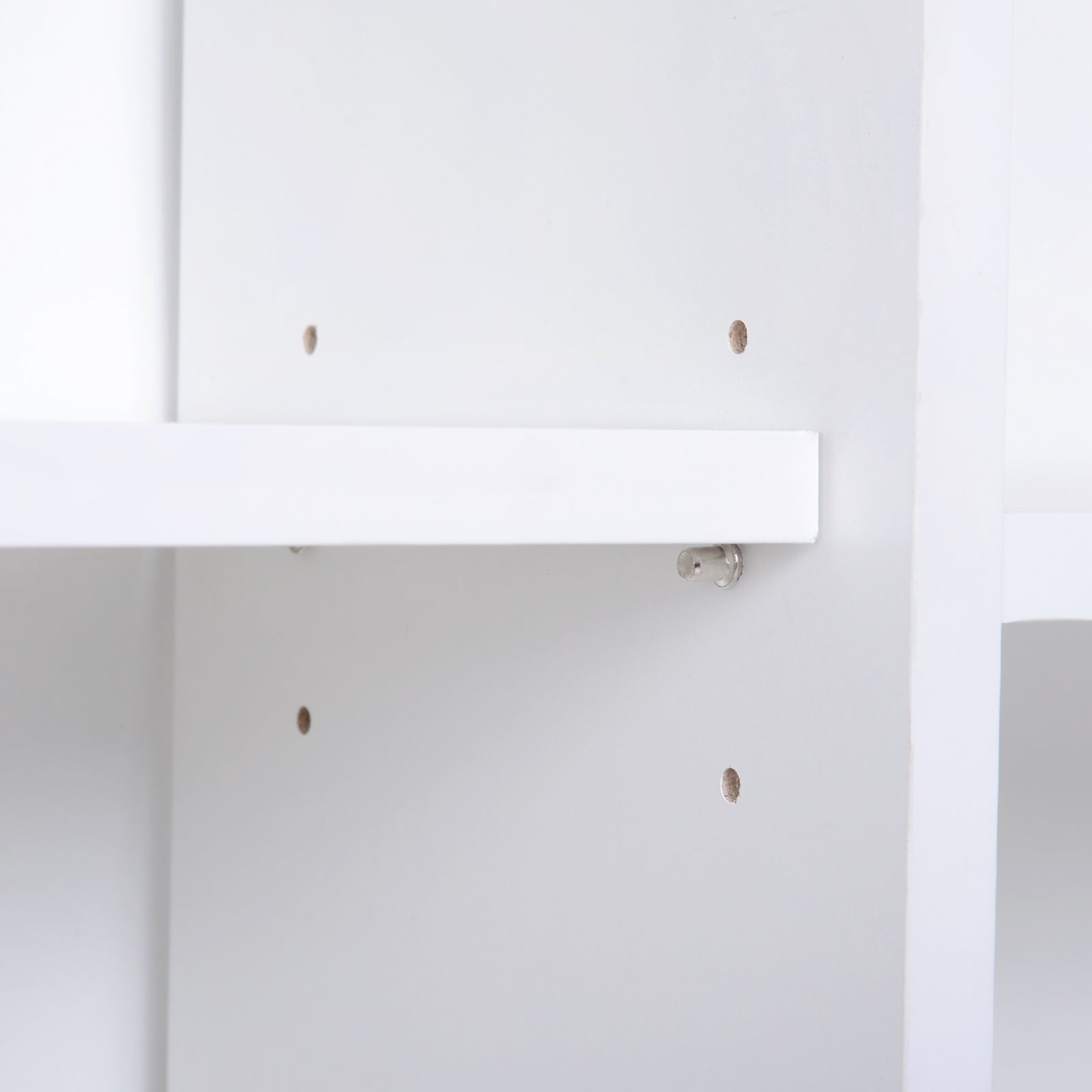 HOMCOM Sideboard Bookshelf Free Standing Bookcase Shelves Unit Display Storage Cabinet w/ Adjustable Shelves, Wooden Leg, Two Doors, White - North Peak Garden Furniture