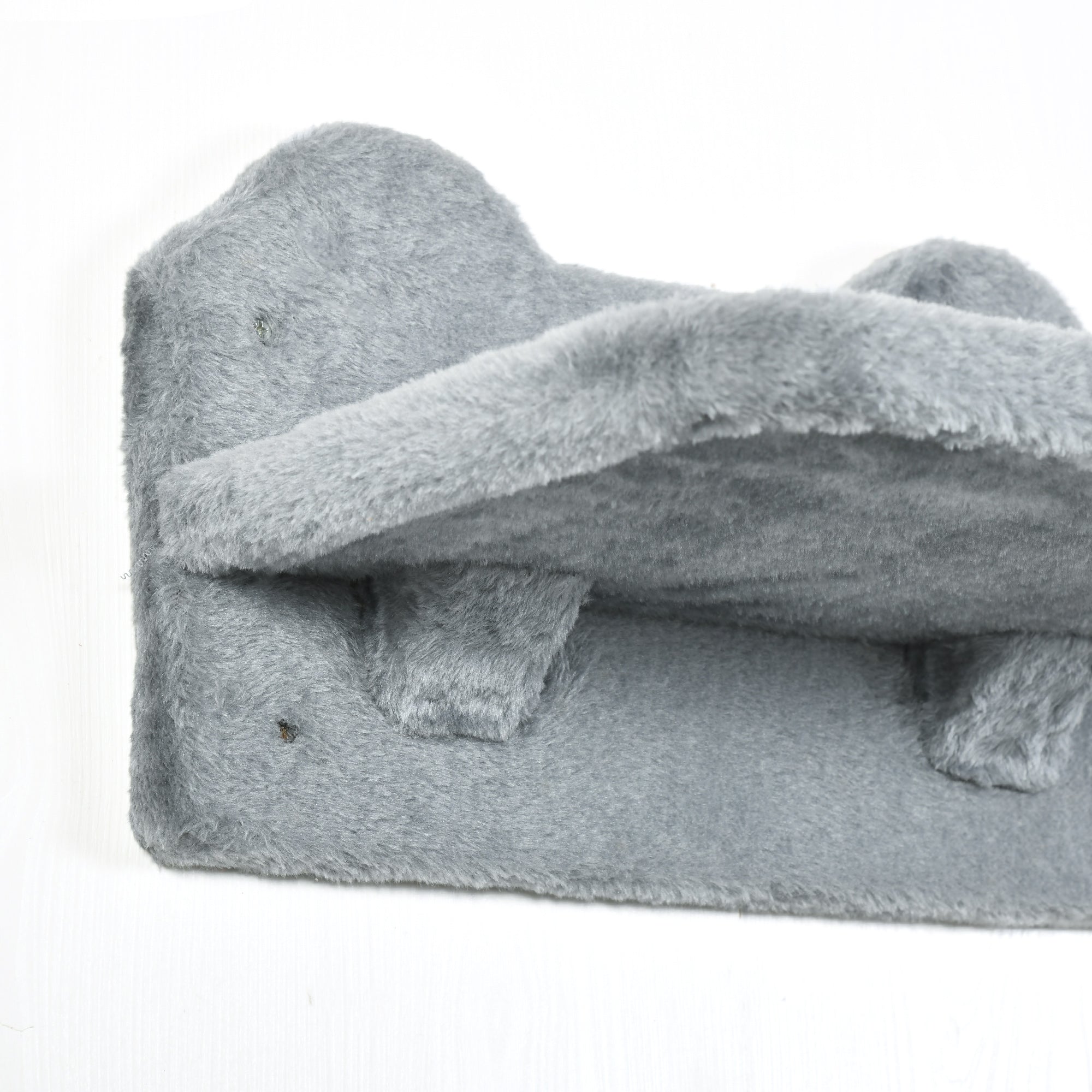 PawHut 4PCs Wall-Mounted Cat Shelves w/ Scratching Post, Hammock, Nest - Grey - North Peak Garden Furniture