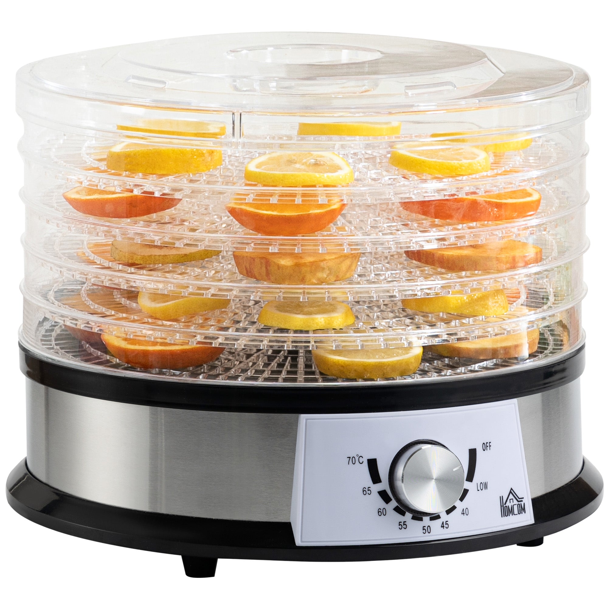 HOMCOM 40-70℃ Five-Tray Food Dehydrator - North Peak Garden Furniture