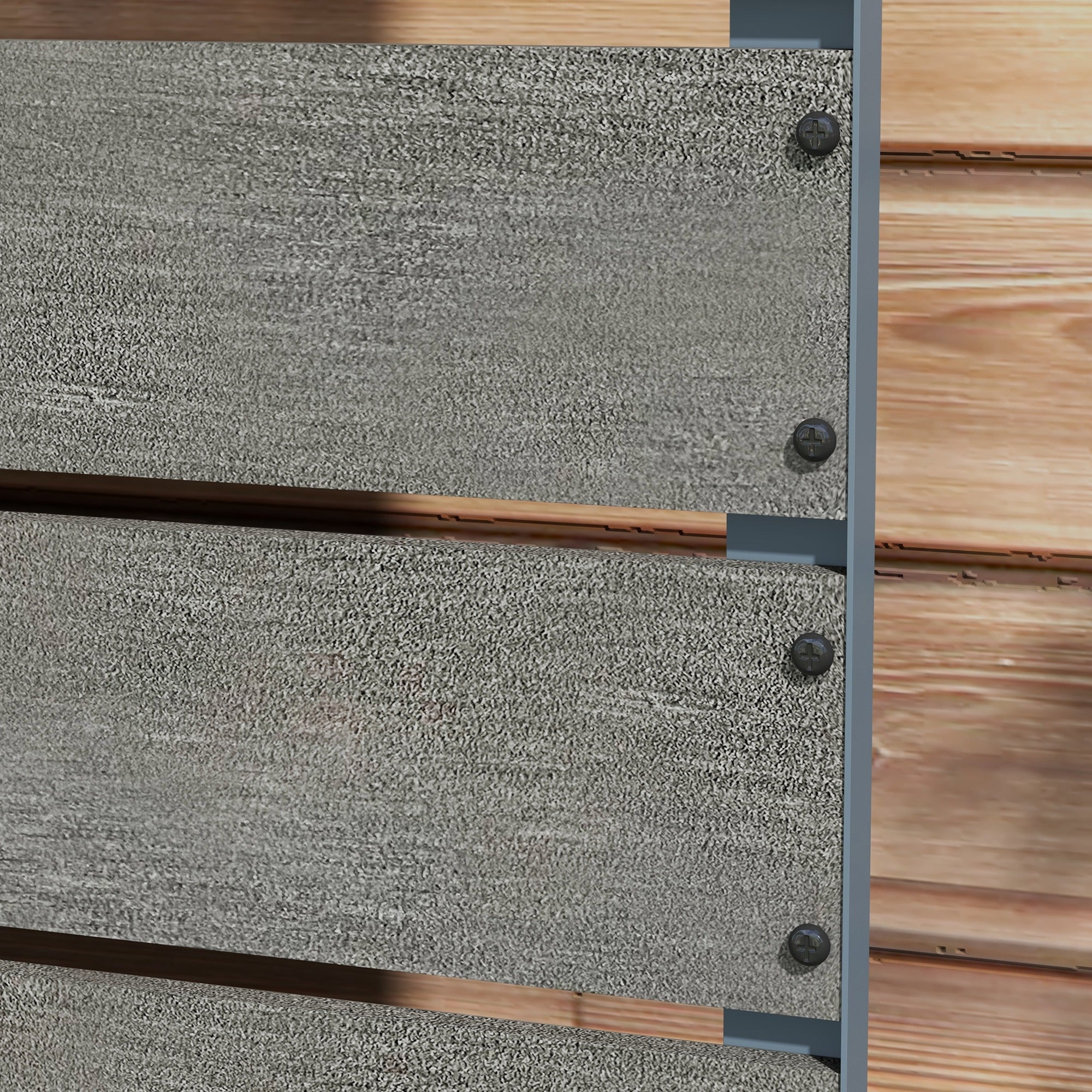 Outsunny 34 x 69.5cm Garden Planter Box, with Back Trellis - Grey - North Peak Garden Furniture