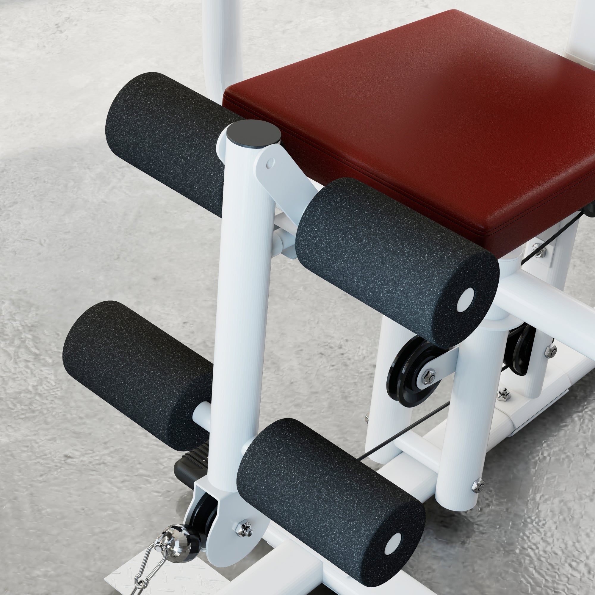 HOMCOM Multifunction Home Gym Weight Training Workout Station Fitness Strength Machine, White