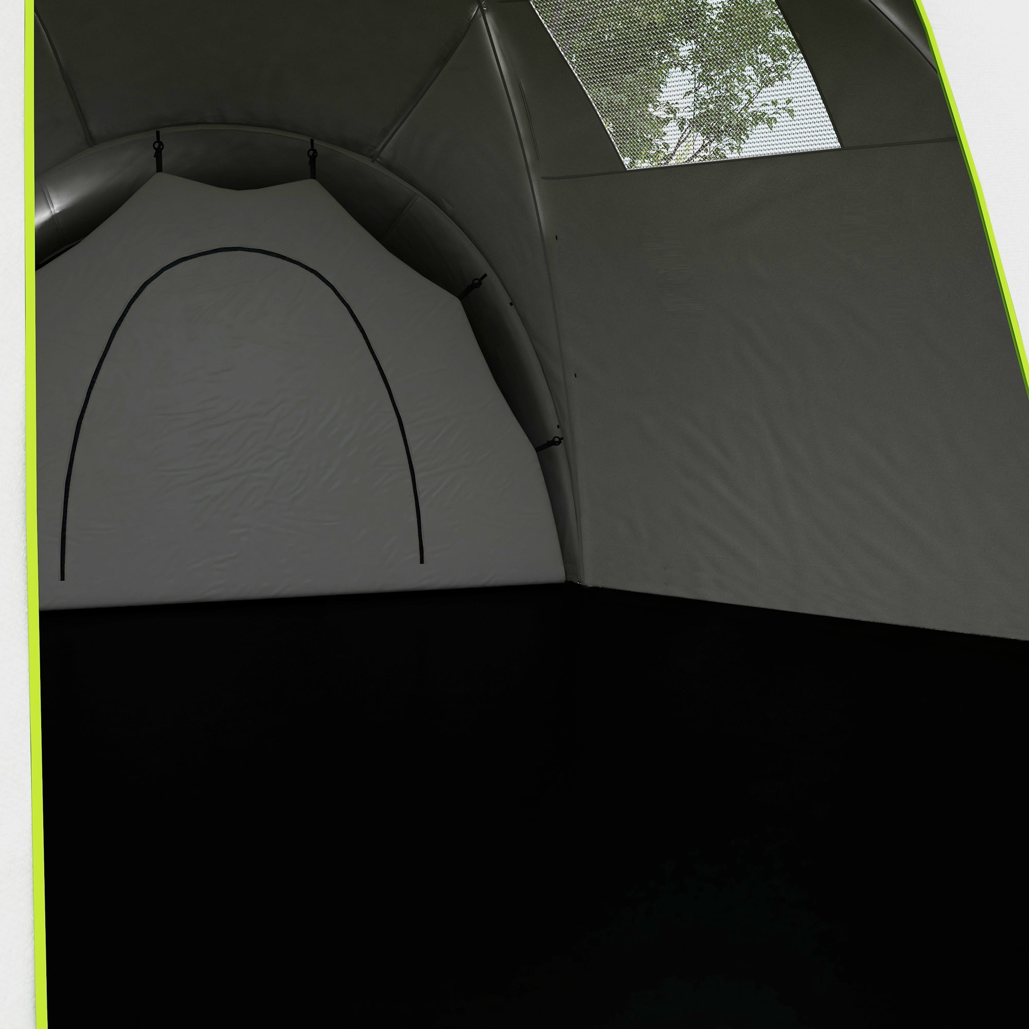 Outsunny 6-9 Man Tent with Bedrooms and Living Room, Accessories Included