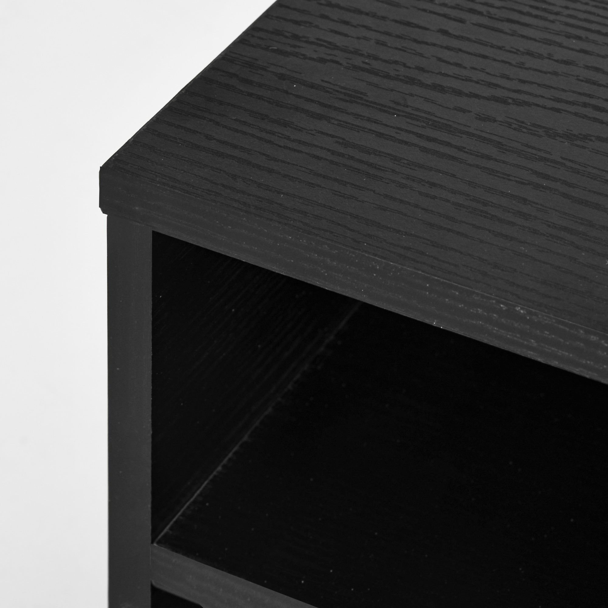 HOMCOM Three-Compartment Printer Storage Cabinet - Black - North Peak Garden Furniture