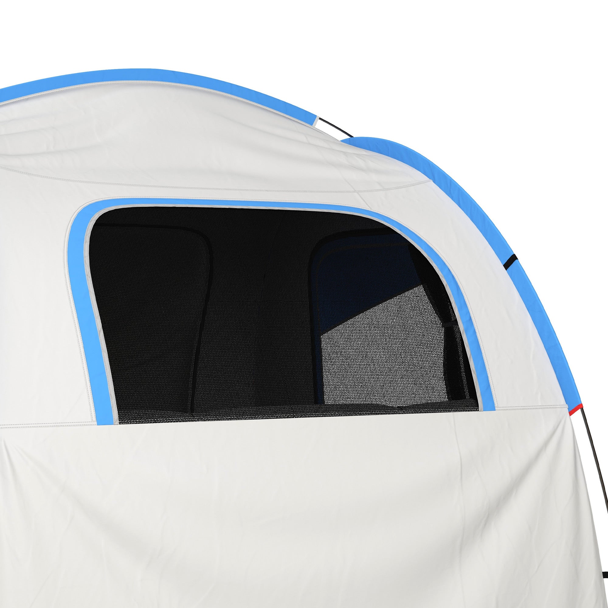 Outsunny SUV Car Tent for Camping, Waterproof PU2000mm, 5 Man Tailgate Tent, 2.4 x 2.1 m, Grey and Blue