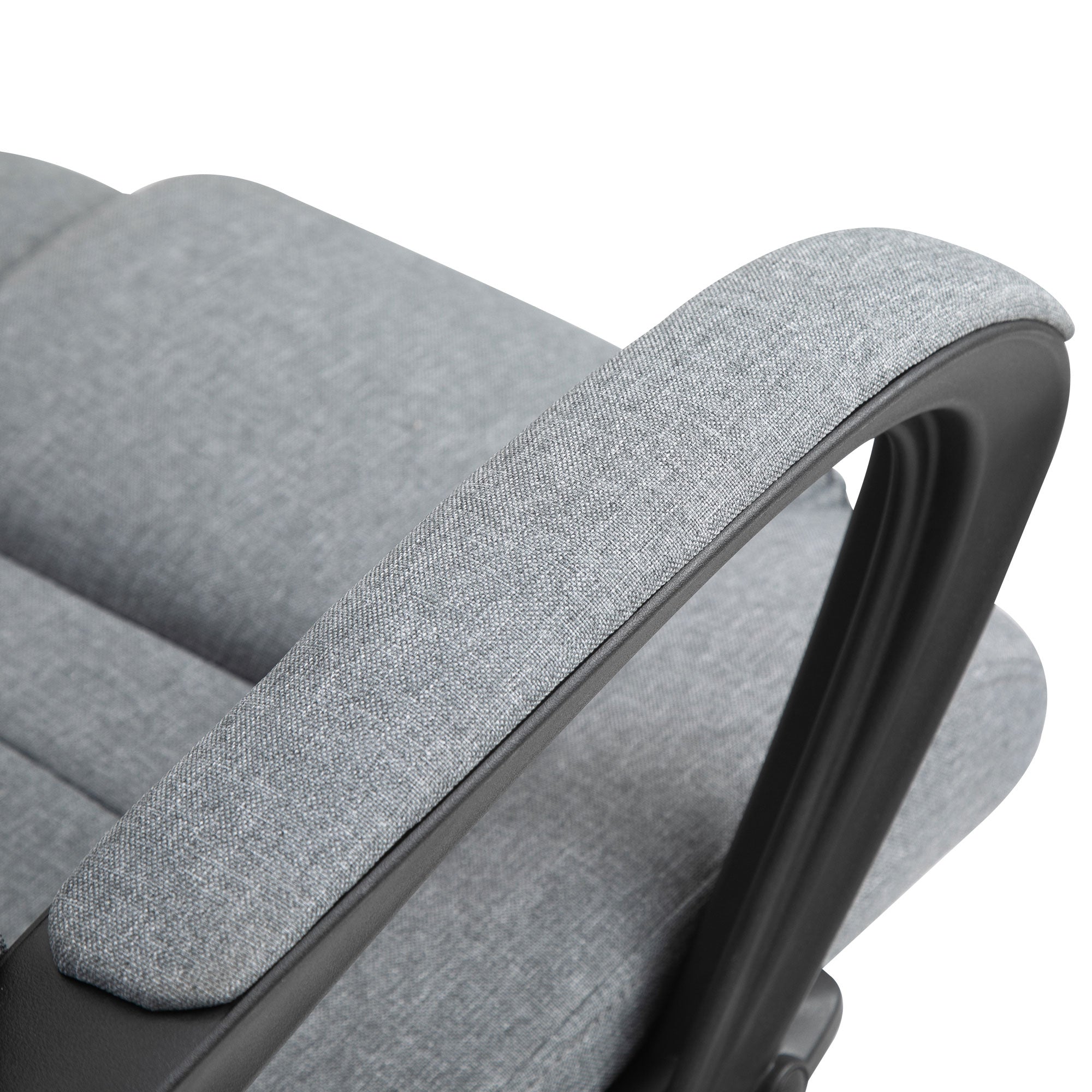 Vinsetto Office Chair, Computer Desk Chair, Linen Fabric Swivel Chair with Adjustable Height, Rolling Wheels for Home and Study, Grey - North Peak Garden Furniture