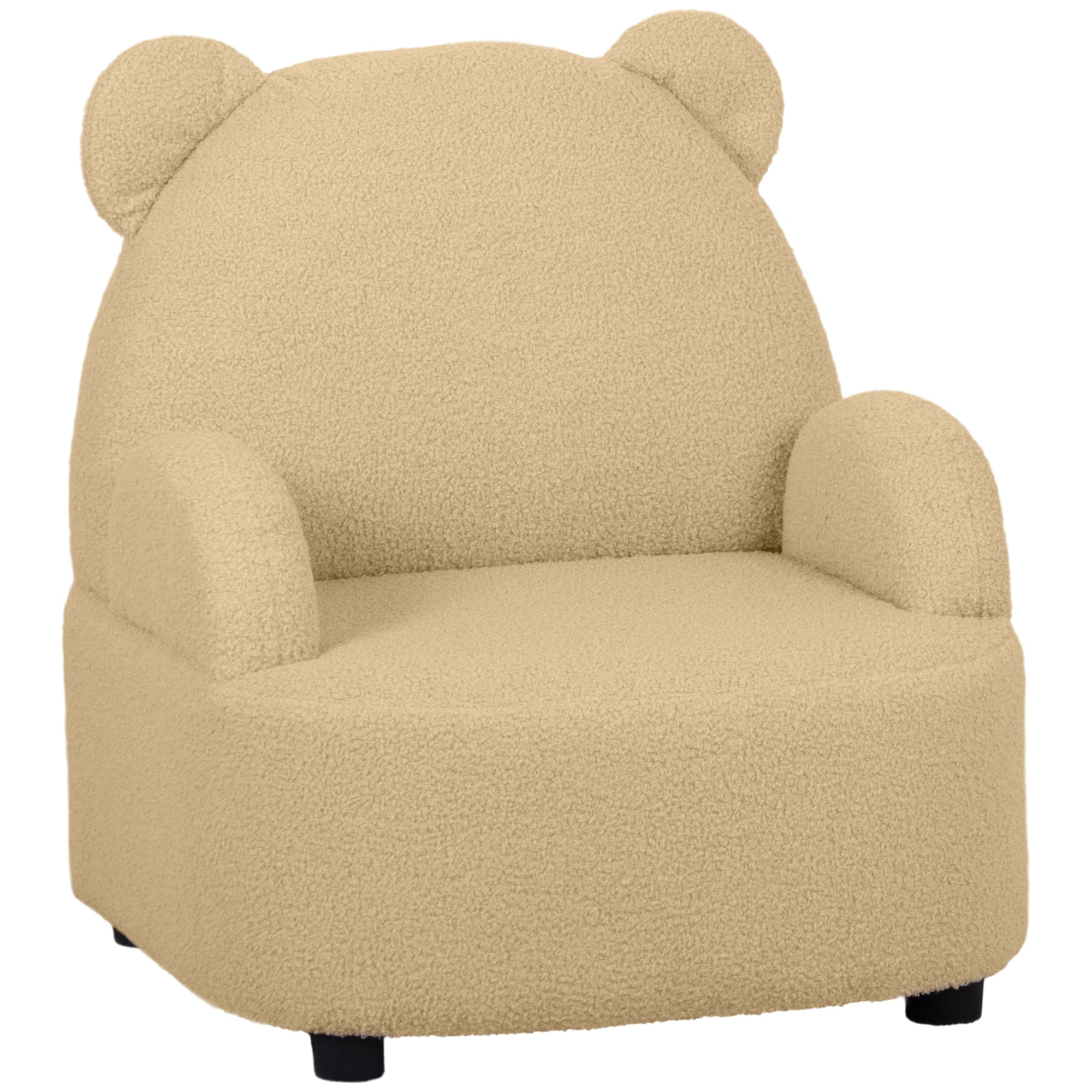 AIYAPLAY Kids Armchair, Bear Shaped Toddler Chair for Bedroom Playroom Living Room, Aged 18 Months to 3 Years - Khaki - North Peak Garden Furniture