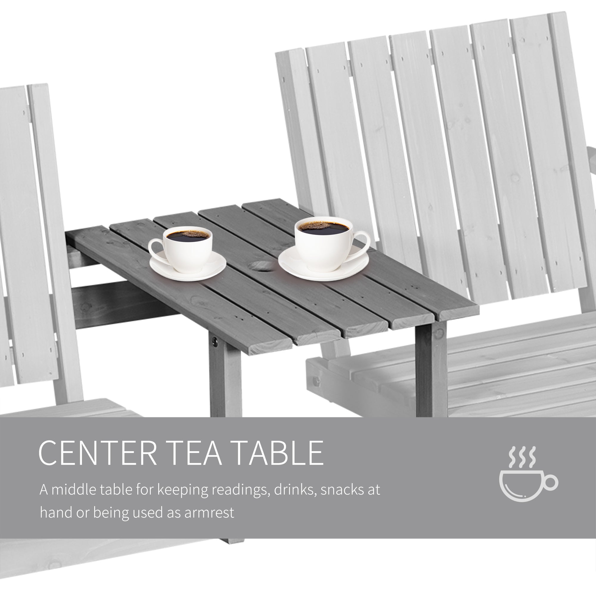 Outsunny 2-Seater Garden Bench Antique Loveseat for Yard, Lawn, Porch, Patio, Steel, Grey - North Peak Garden Furniture