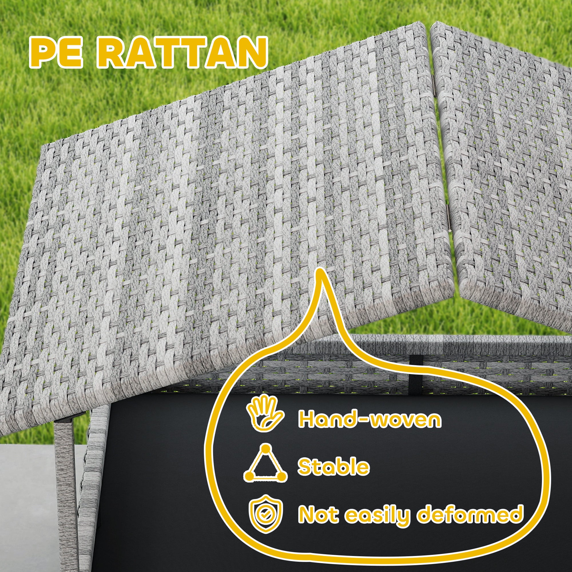 PawHut Extendable Elevated Dog Bed, Rattan Dog House, with Water-Resistant Roof, Removable Cushion, Charcoal Grey - North Peak Garden Furniture