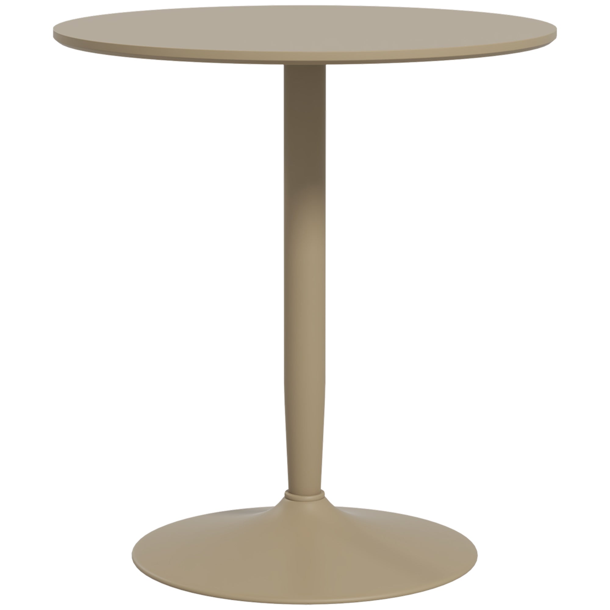 HOMCOM 75H x Φ70cm Two-Person Minimalistic Dining Table - Light Brown - North Peak Garden Furniture