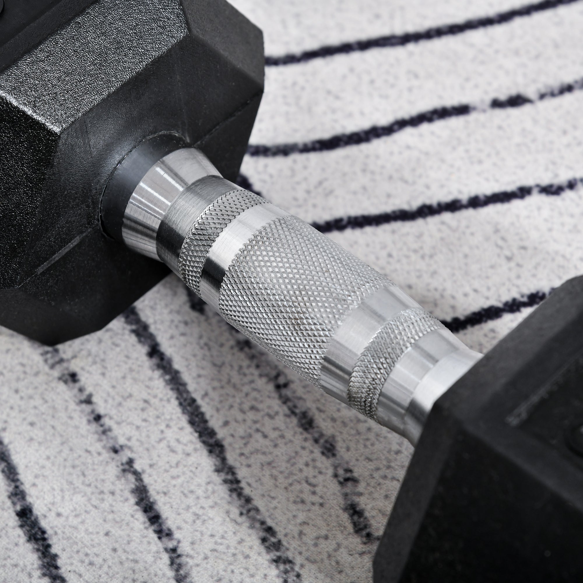 HOMCOM 2x10kg Hex Dumbbells Set Rubber Dumbbells Weight Lifting Equipment Fitness Home Gym - North Peak Garden Furniture