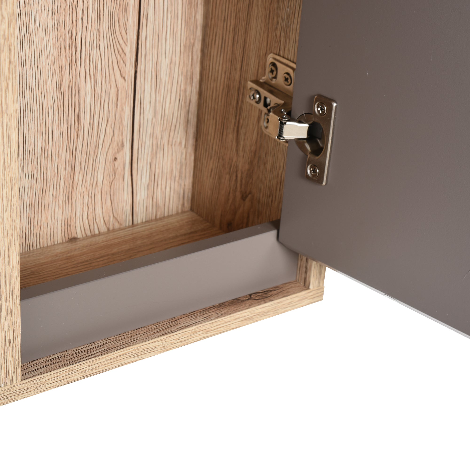HOMCOM Bathroom Mirror Cabinet, Wall-Mounted Bathroom Cabinet with Mirror and Adjustable Inner Shelf, 57L x 14.2W x49.2H cm - North Peak Garden Furniture
