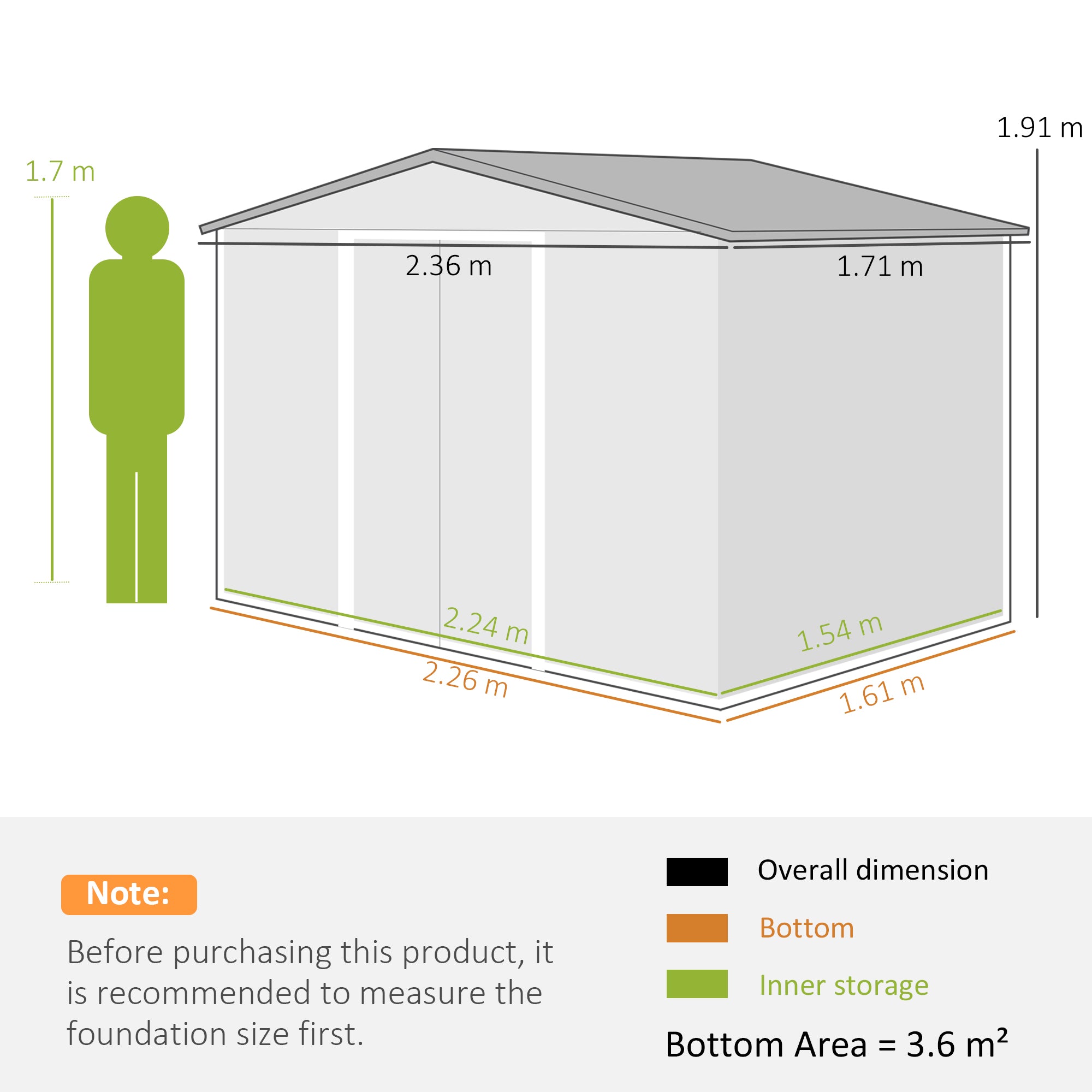 Outsunny 8 x 6ft Outdoor Garden Storage Shed, Metal Tool House with Ventilation and Sliding Doors Chocolate Wood Effect