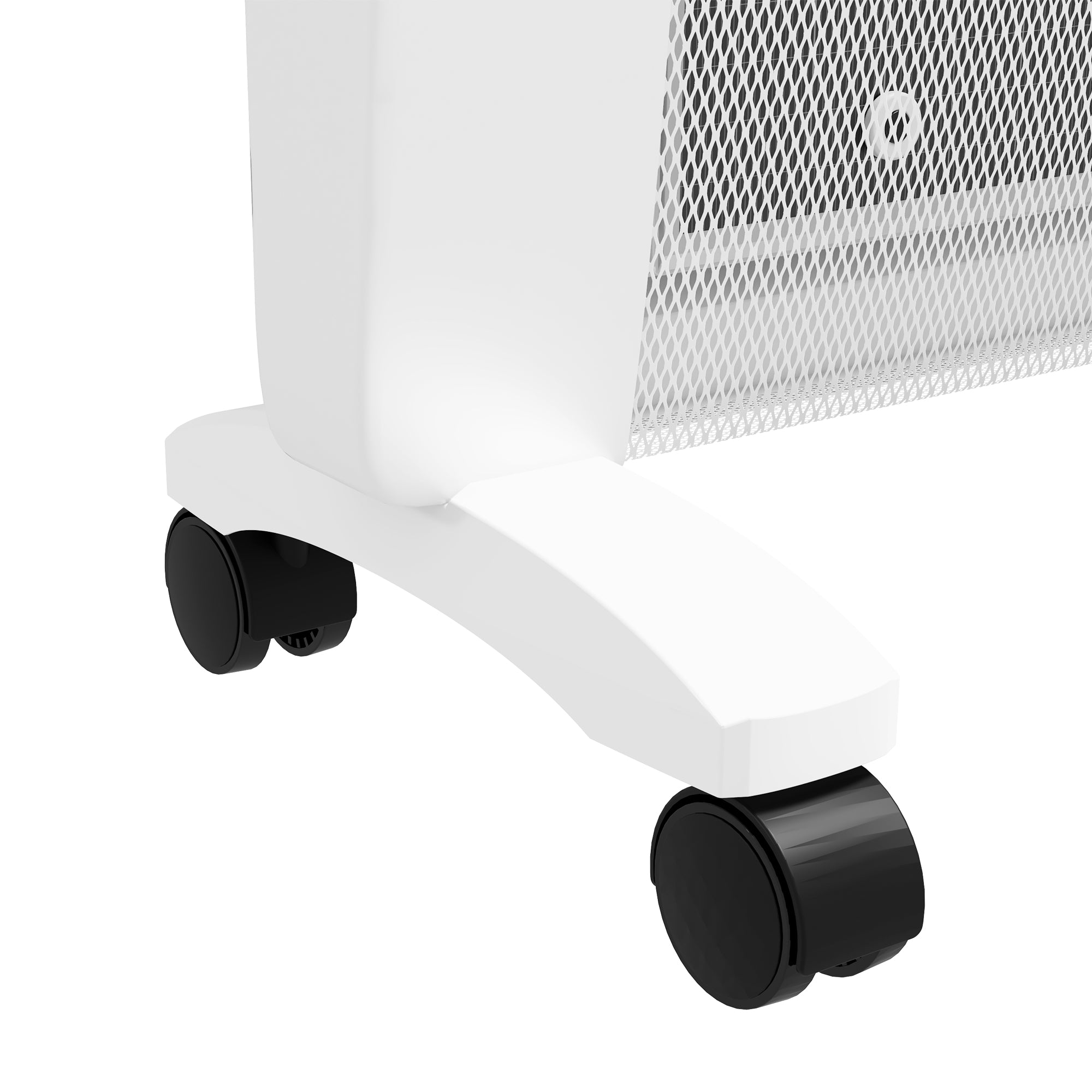HOMCOM Mica Electric Space Heater, Portable Heater for Home with 2 Heat Settings, Living Room, Study, Garage, Adjustable Temperature 18-30°C, 1000W/2000W, White - North Peak Garden Furniture
