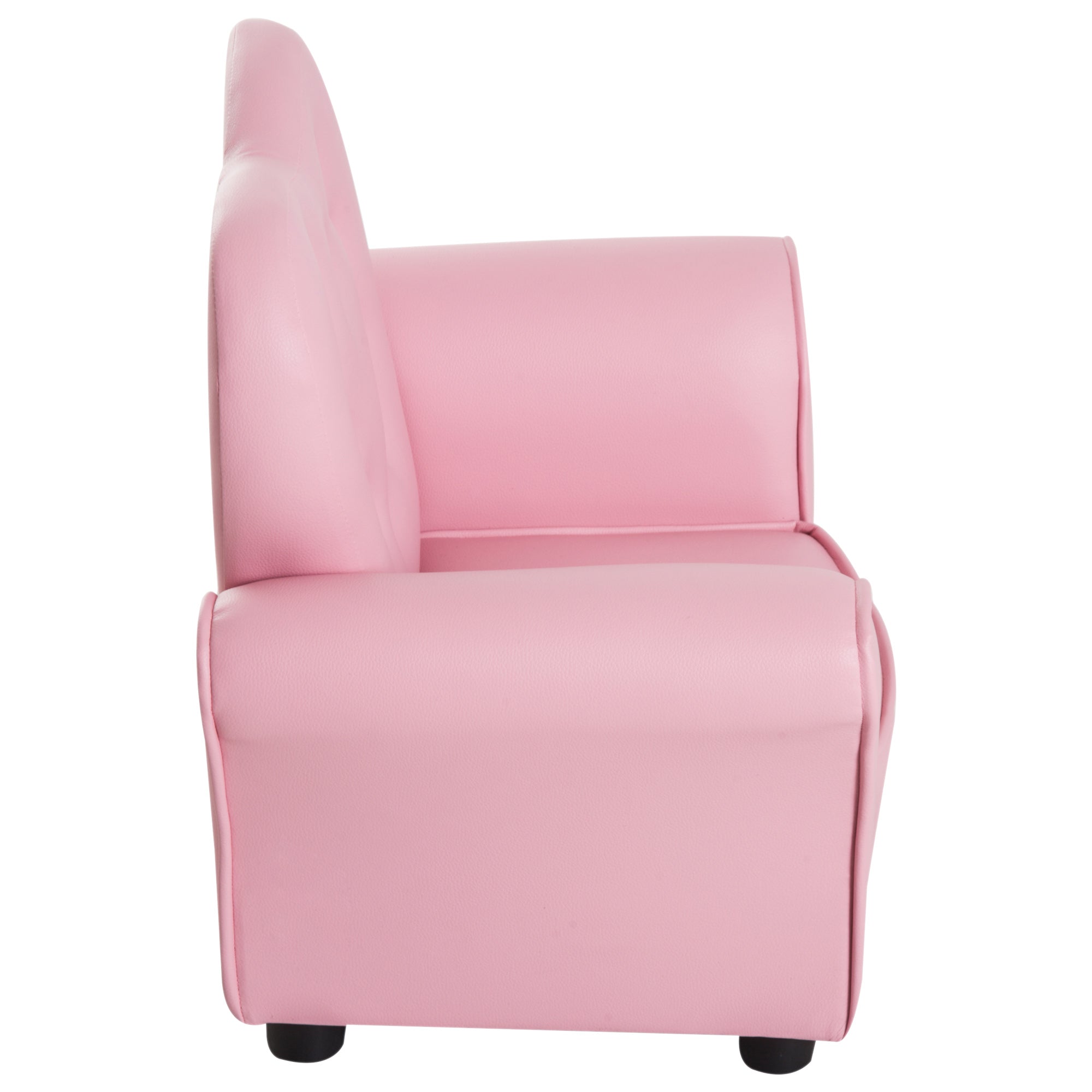 HOMCOM Kids Armchair Toddler Chair Seating Relax Playroom Seater Girl Princess Pink - North Peak Garden Furniture