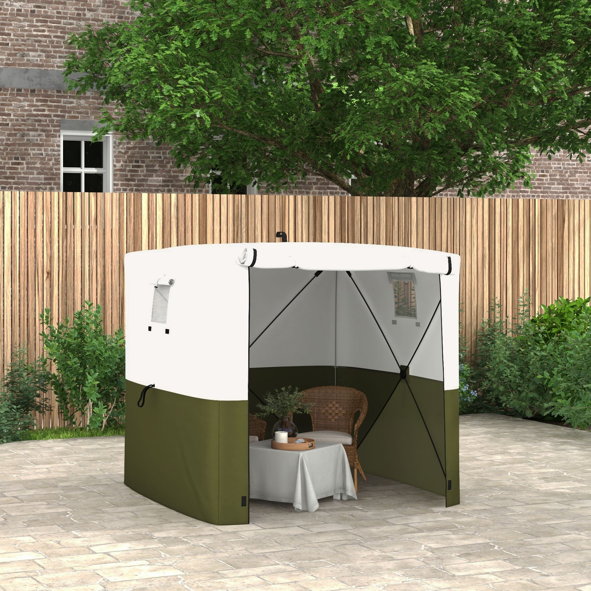 Outsunny 2 x 2m Pop-Up Gazebo, with Accessories - Green - North Peak Garden Furniture
