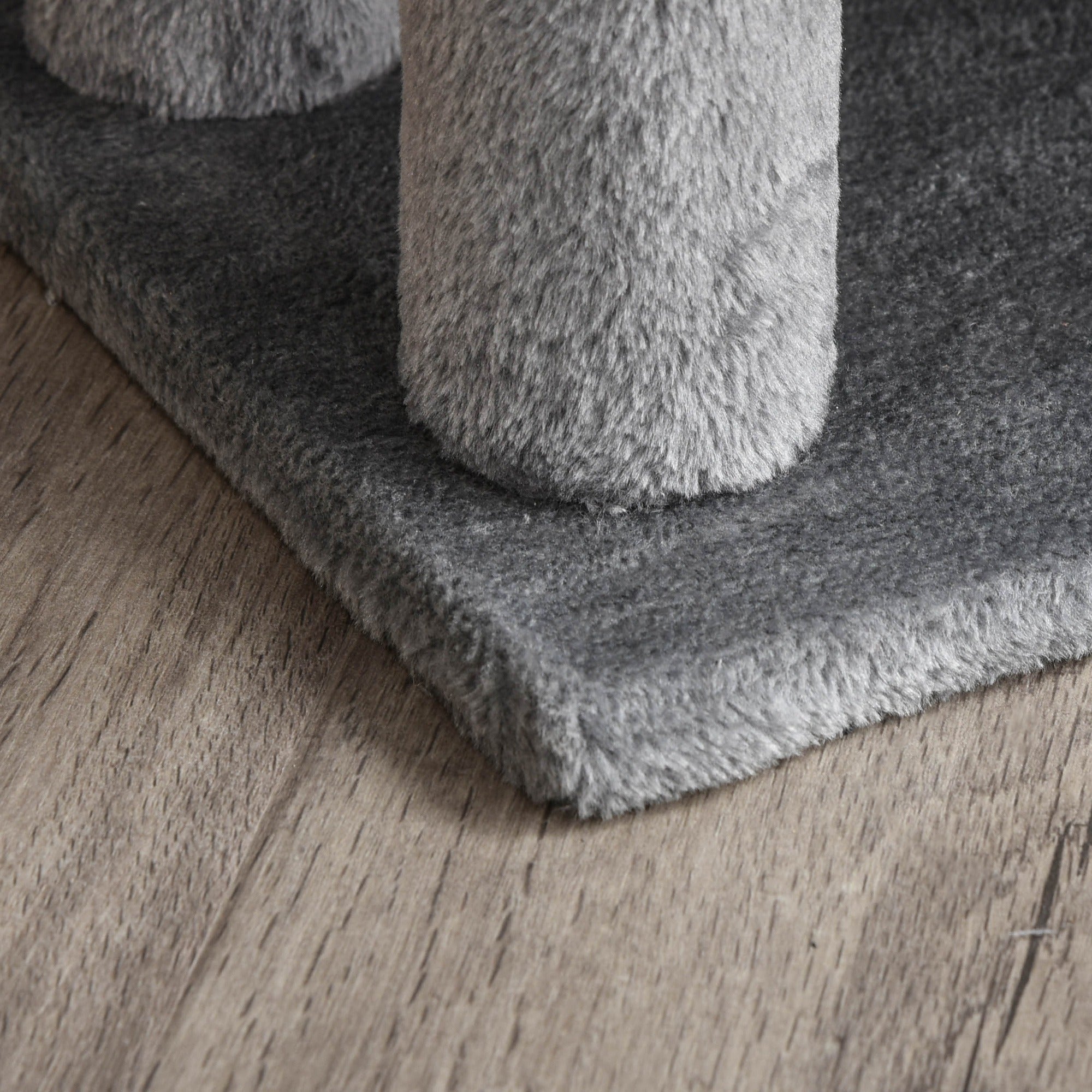 PawHut 3-step Pet Stairs with Scratching Posts, Platforms, Toy Ball, Grey - North Peak Garden Furniture