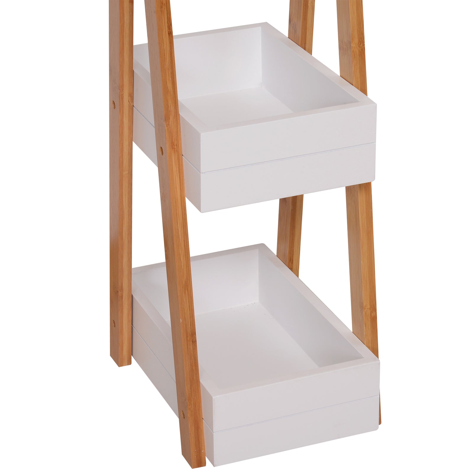 HOMCOM 3 Tier Bathroom Shower Caddy Freestanding Rack Storage Unit Shelf Organiser - North Peak Garden Furniture