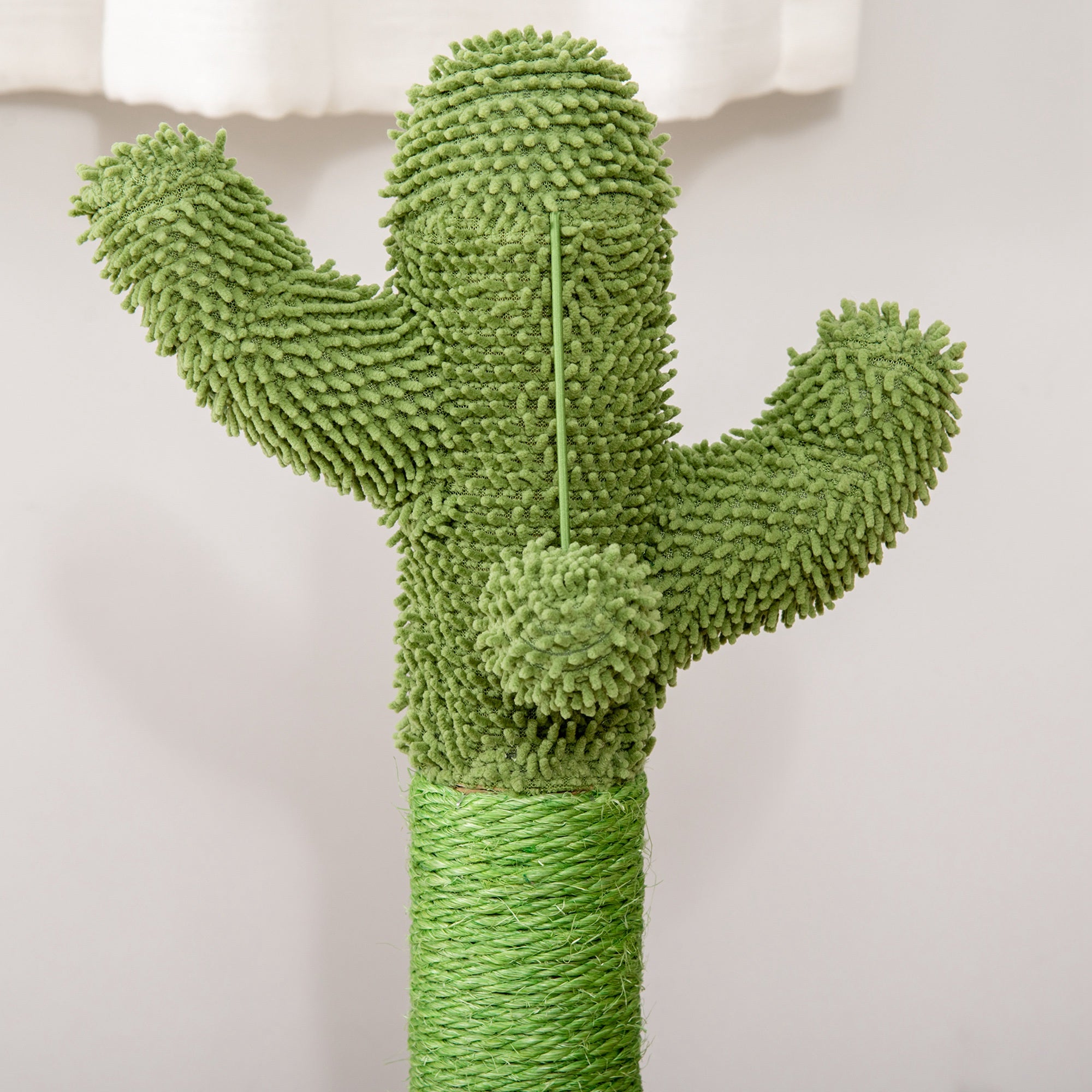 PawHut Cat Tree Cactus Sisal Scratching Post for Indoor Cats Play Tower Kitten Furniture with Hanging Ball Interactive Fun Roller Exerciser 32 x 32 x 60cm - North Peak Garden Furniture