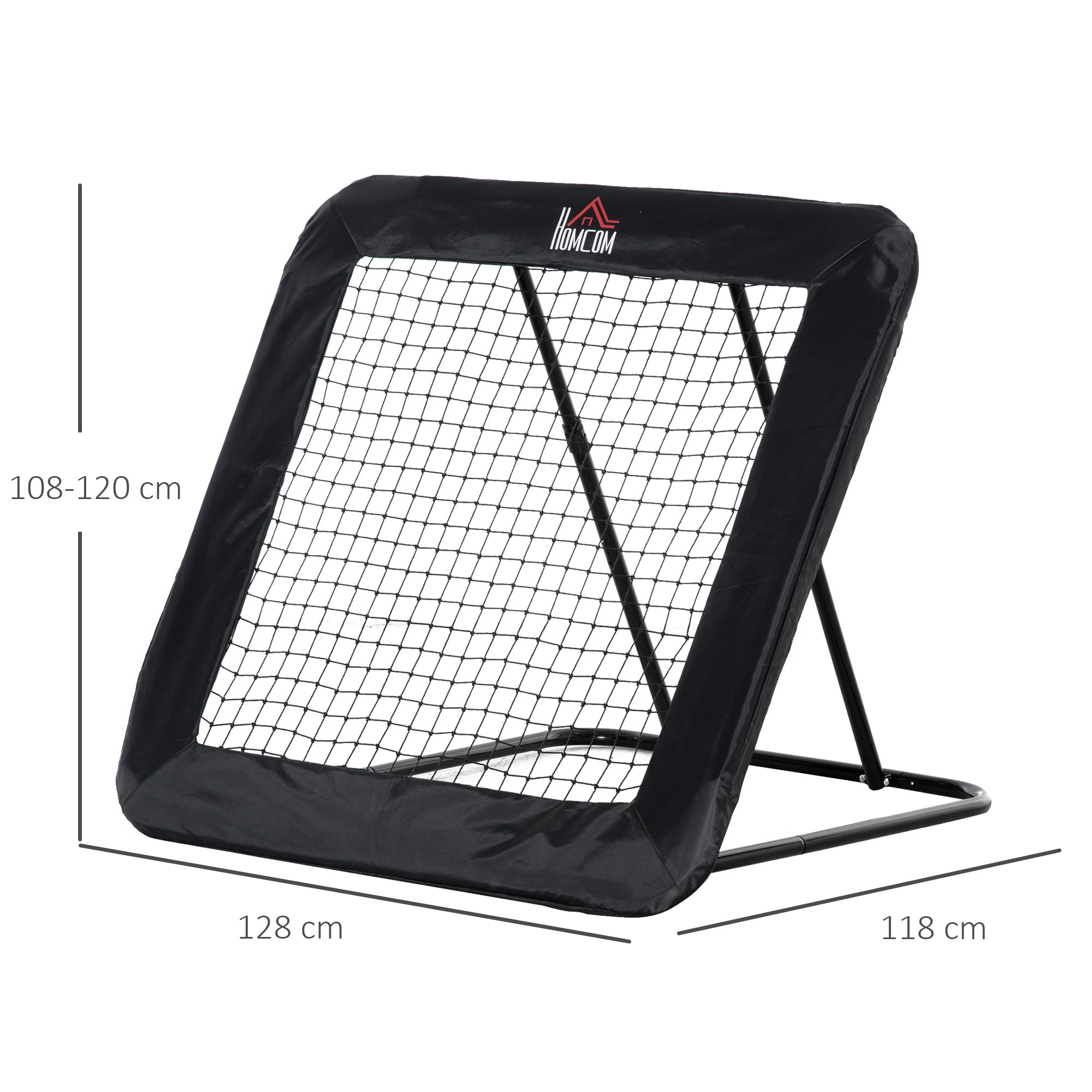 HOMCOM Football Training Net Target Goal, with Adjustable Angles - Black