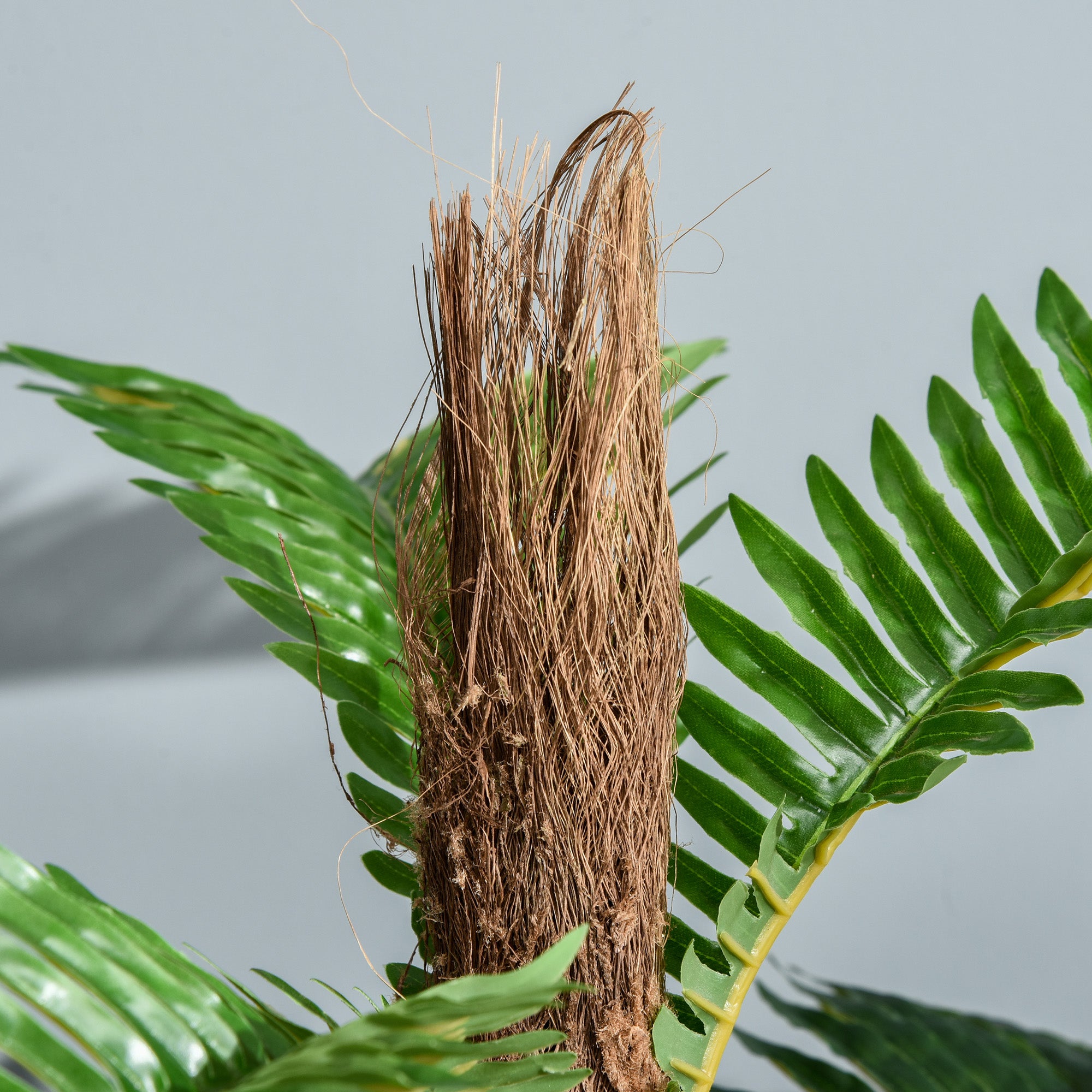 Outsunny Set of 2 Artificial Plant Tropical Palm in Pot, Fake Plants for Home Indoor Outdoor Decor, 150cm, Green - North Peak Garden Furniture