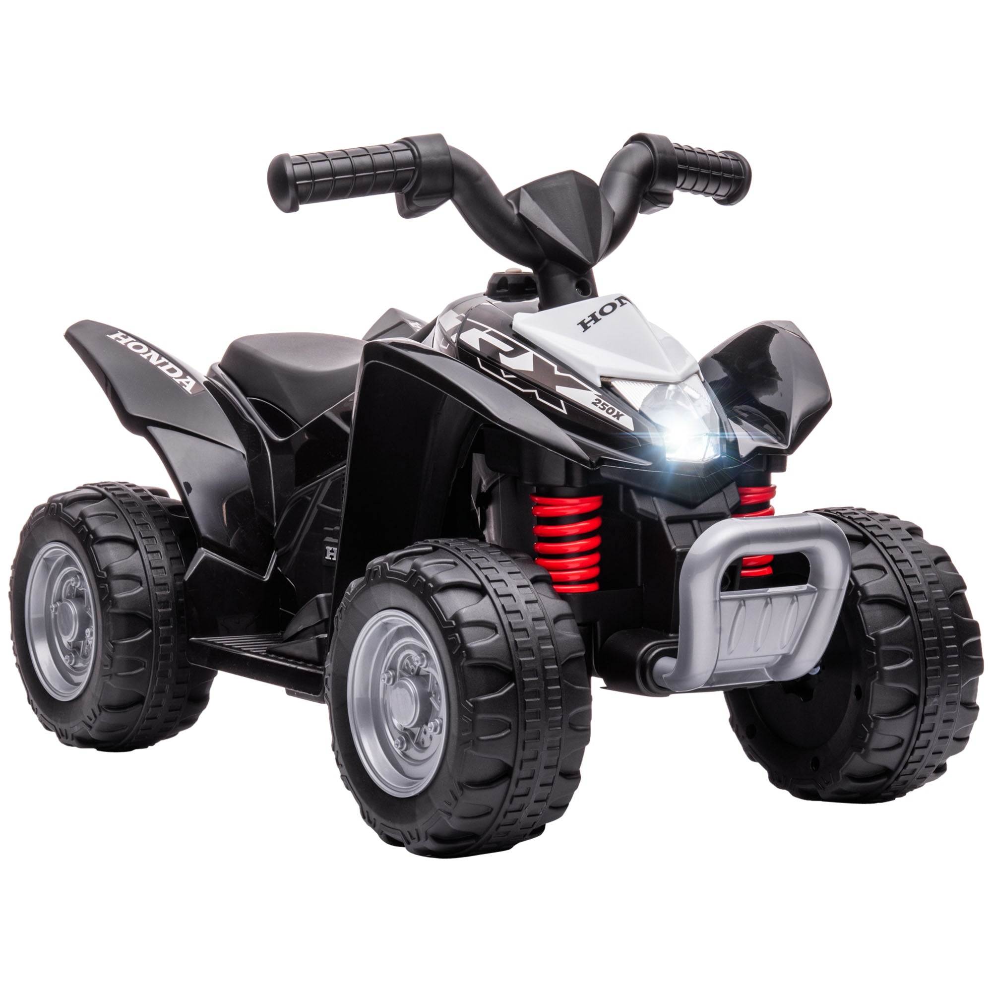 AIYAPLAY Honda Licensed Kids Electric Quad Bike, 6V ATV Ride On for Ages 1.5-3 Years, Black - North Peak Garden Furniture