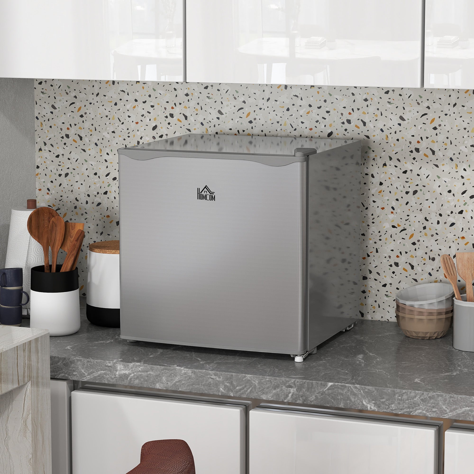 HOMCOM 35L Mini Freezer, -24℃ to -14℃ Temperature - Grey - North Peak Garden Furniture