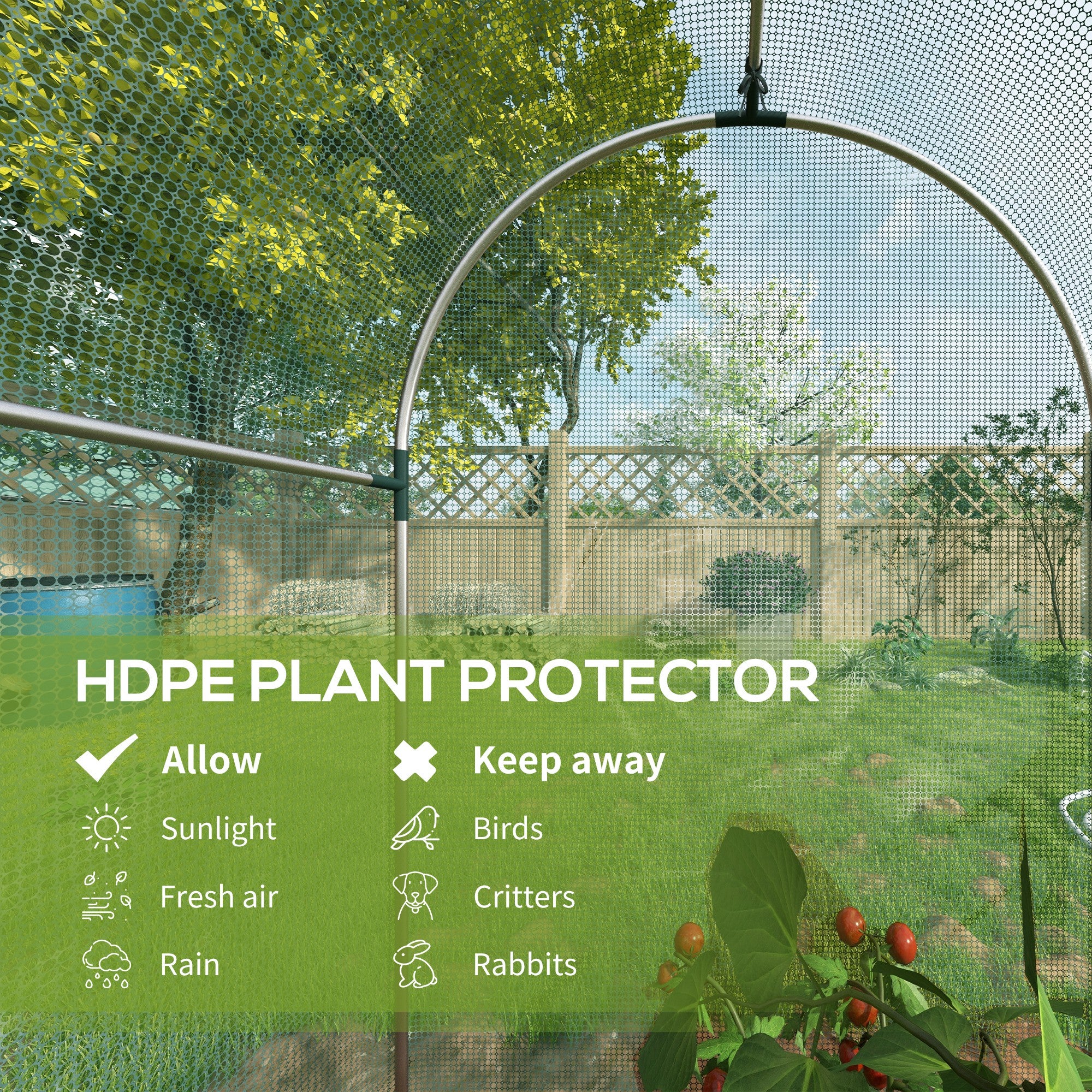 Outsunny 120 x 120cm Mini Polytunnel Greenhouse